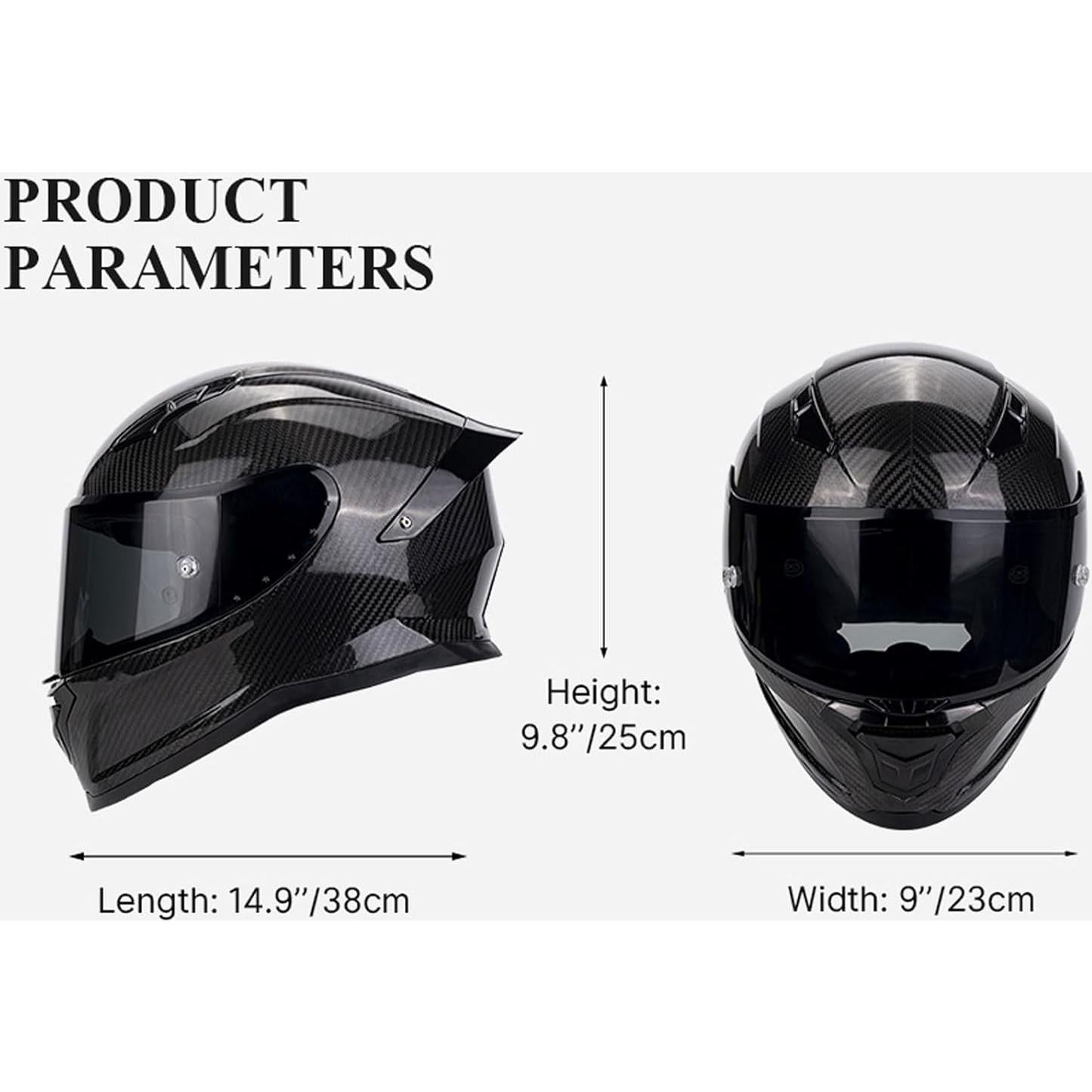 Casco de Motocicleta kaESE MT-30 Fibra de Carbono Rojo