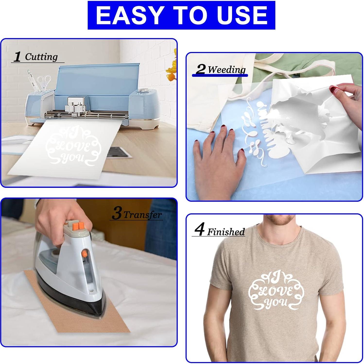 Vinilo de Transferencia de Calor Negro XSEINO 30.48x25.4 cm