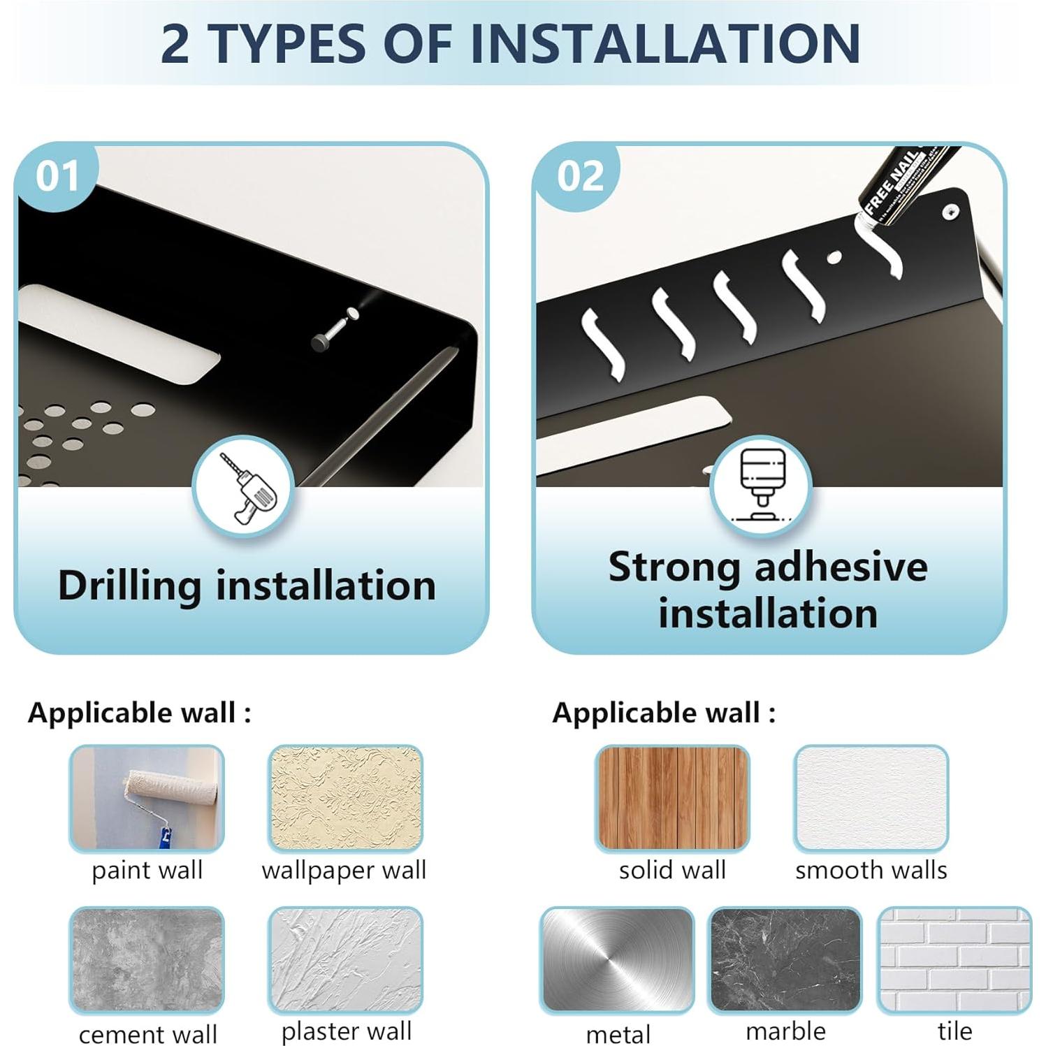 Estante Flotante MEEMENG para Proyector y DVD 28.6x21cm