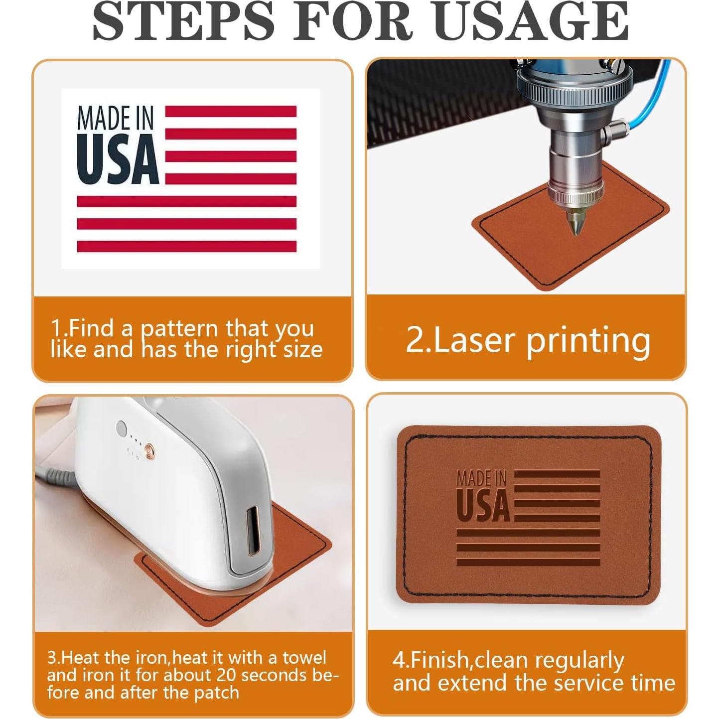 Parches de Cuero Sintético BENBO 15 Piezas 7.62x5.08cm