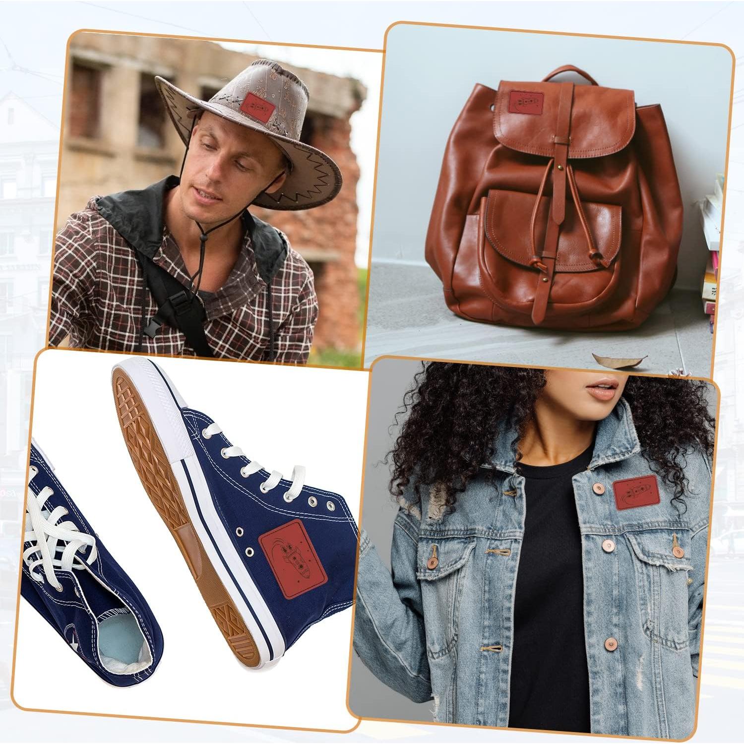 Parches de Cuero Sintético BENBO 15 Piezas 7.62x5.08cm