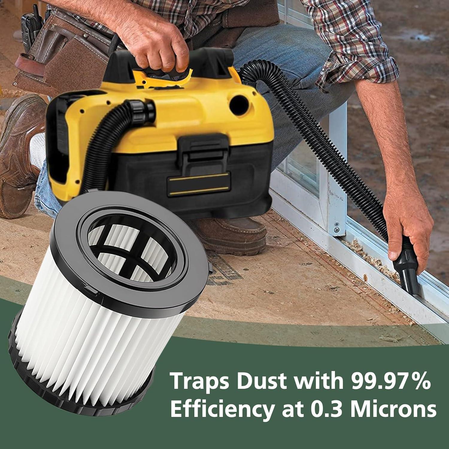 Filtro de Reemplazo HEPA isinlive para Aspiradora DeWalt 20V MAX - Paquete de 2