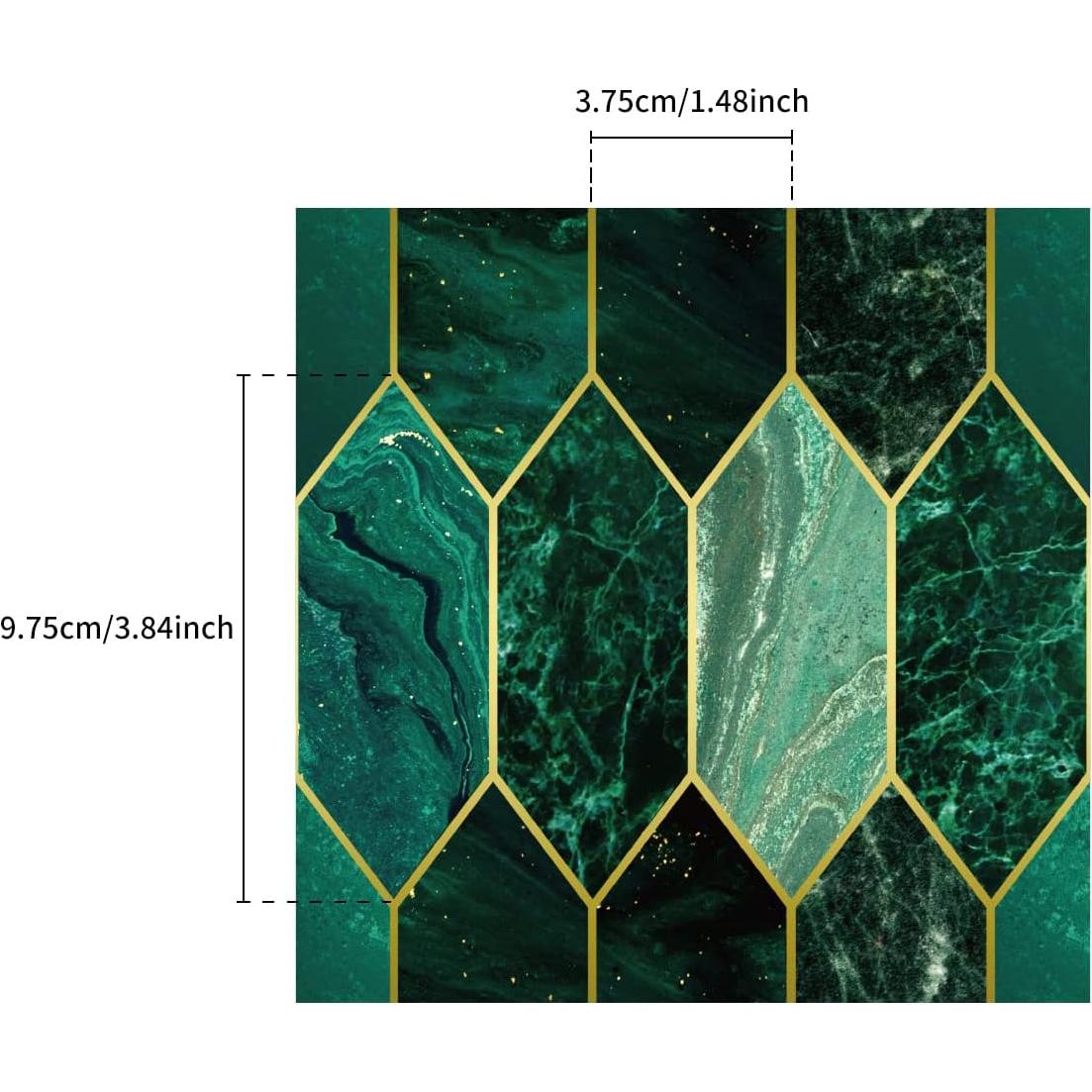 Azulejos Autoadhesivos Funlife 10Pcs Esmeralda 15x15cm