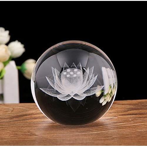 Bola de Cristal 3D HDCRYSTALGIFTS 60mm Loto Fengshui