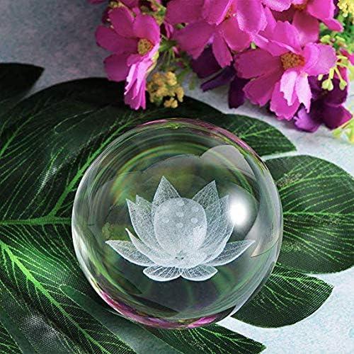 Bola de Cristal 3D HDCRYSTALGIFTS 60mm Loto Fengshui