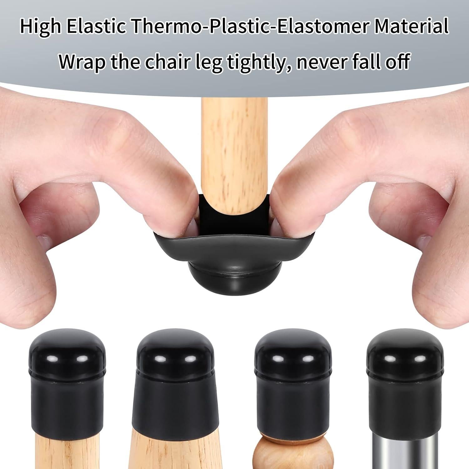 Deslizadores de Pierna de Silla Ezprotekt 24 Pcs Teflón S