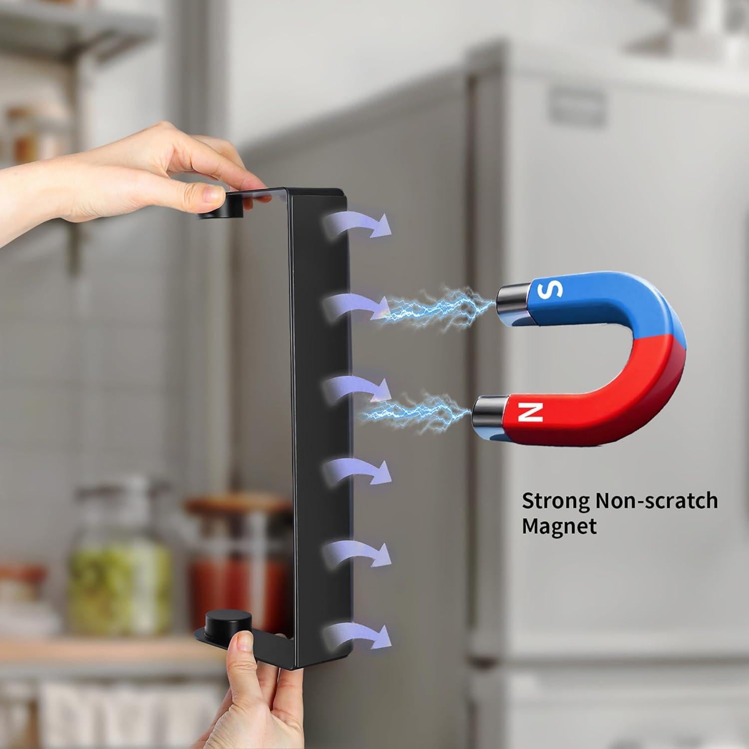 Soporte Magnético para Toallas de Papel DELITON Negro 28.7x10.9 cm