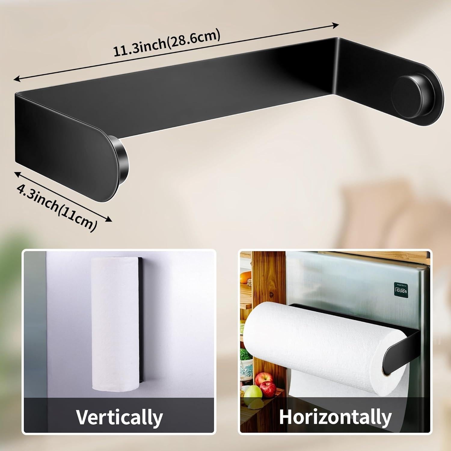 Soporte Magnético para Toallas de Papel DELITON Negro 28.7x10.9 cm