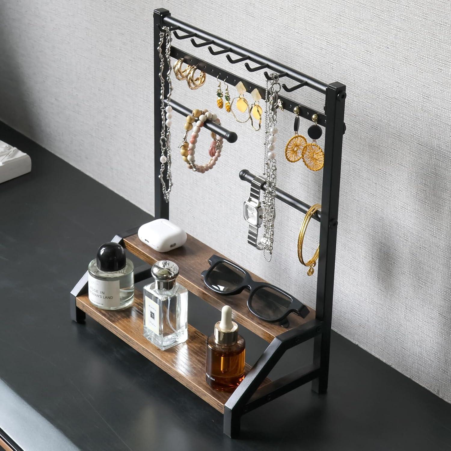 Organizador de Joyería y Perfumes Rusnugic Negro 36.5cm