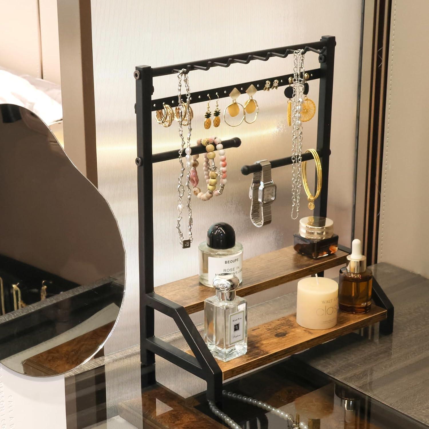 Organizador de Joyería y Perfumes Rusnugic Negro 36.5cm