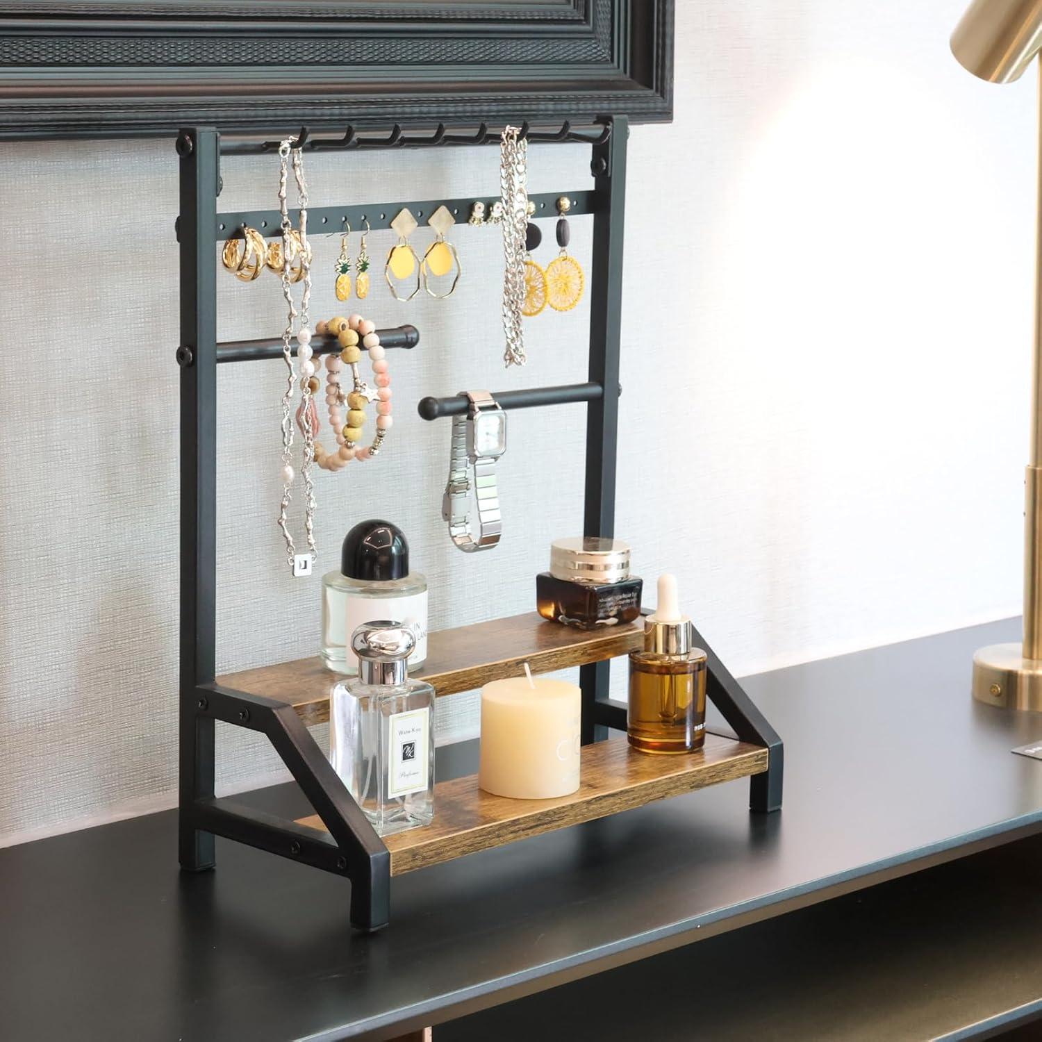 Organizador de Joyería y Perfumes Rusnugic Negro 36.5cm