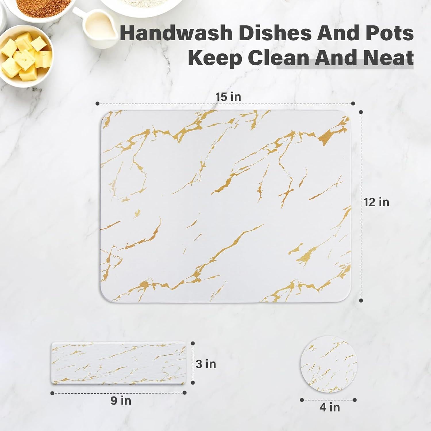 Alfombrilla de Secado de Piedra Diatomácea EGHOMZ 30.5x40.6 cm