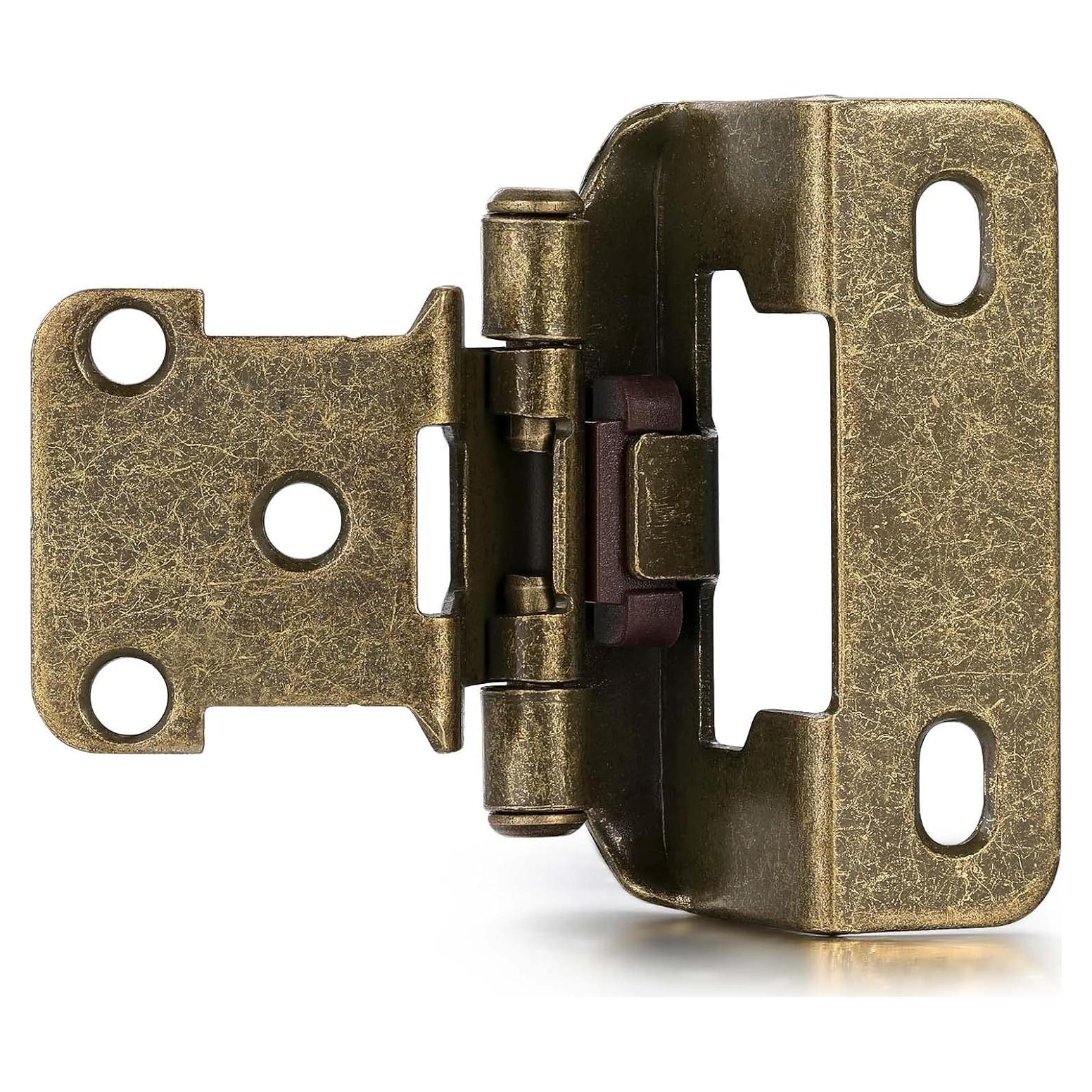 Paquete de 4 bisagras de bronce antiguo Vallecloud 1.27 cm