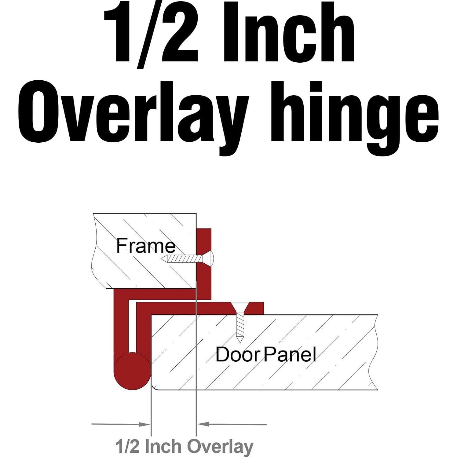 Paquete de 4 bisagras de bronce antiguo Vallecloud 1.27 cm