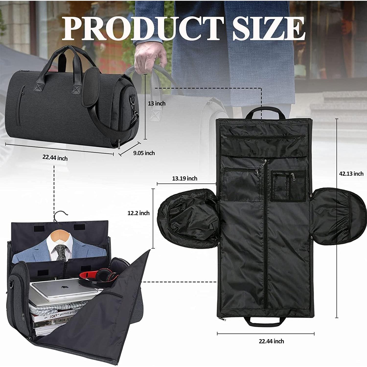 Bolsa de Ropa Duffel Convertible MOVOYEE 45L - Negro