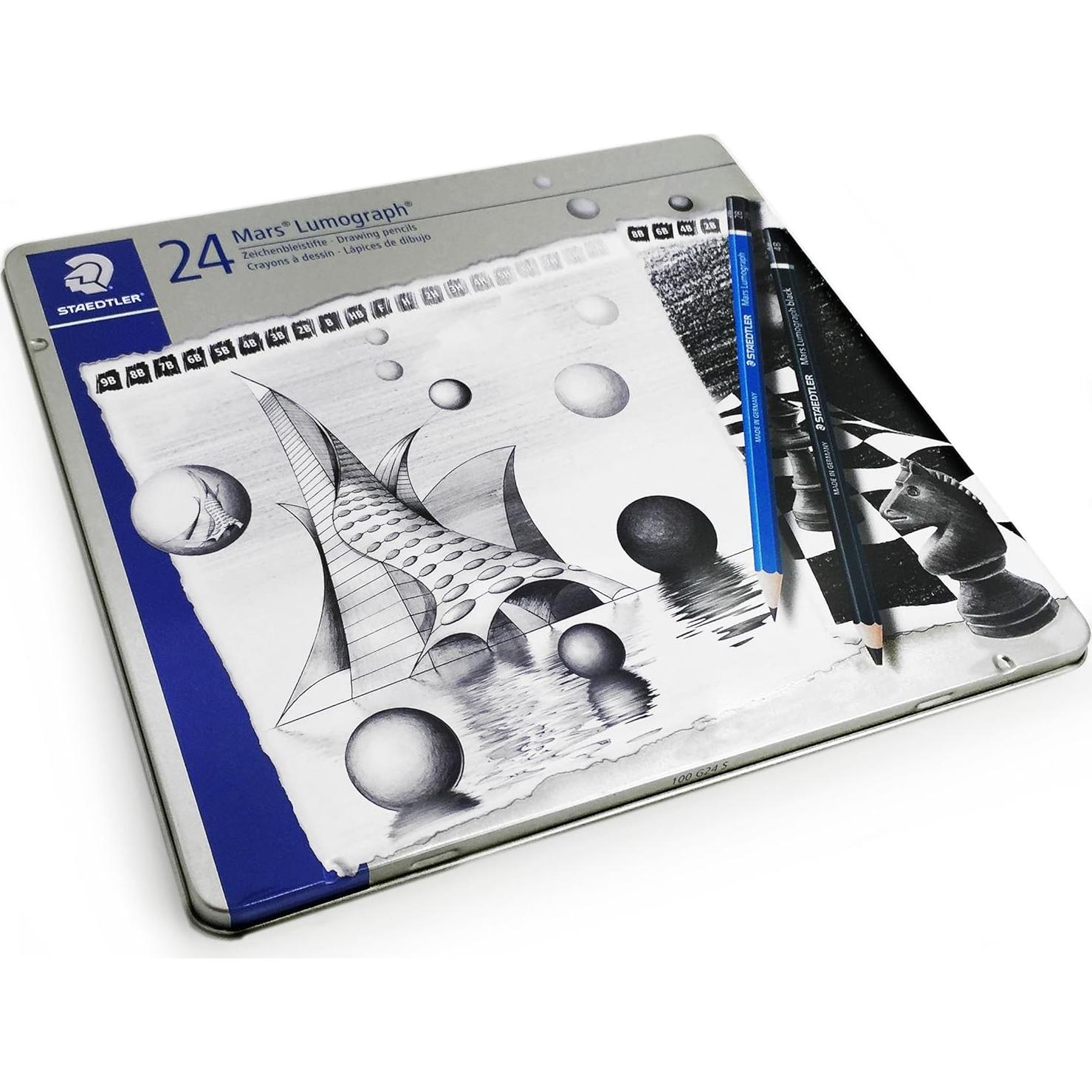 Lápices de Dibujo Staedtler Mars Lumograph 24 Unidades