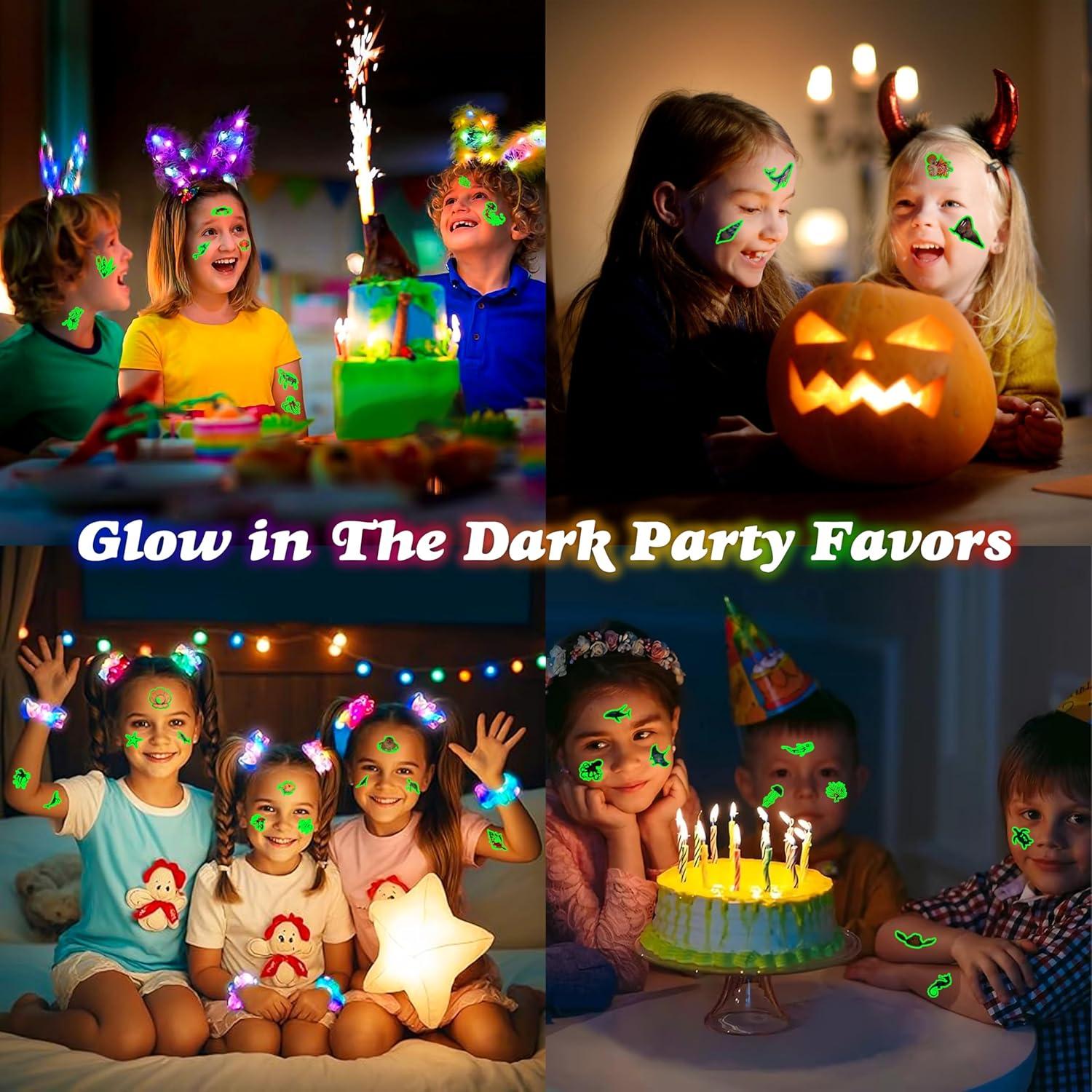 Tatuajes Temporales Luminiscentes MeoIsDaBest 96 PCS Océano