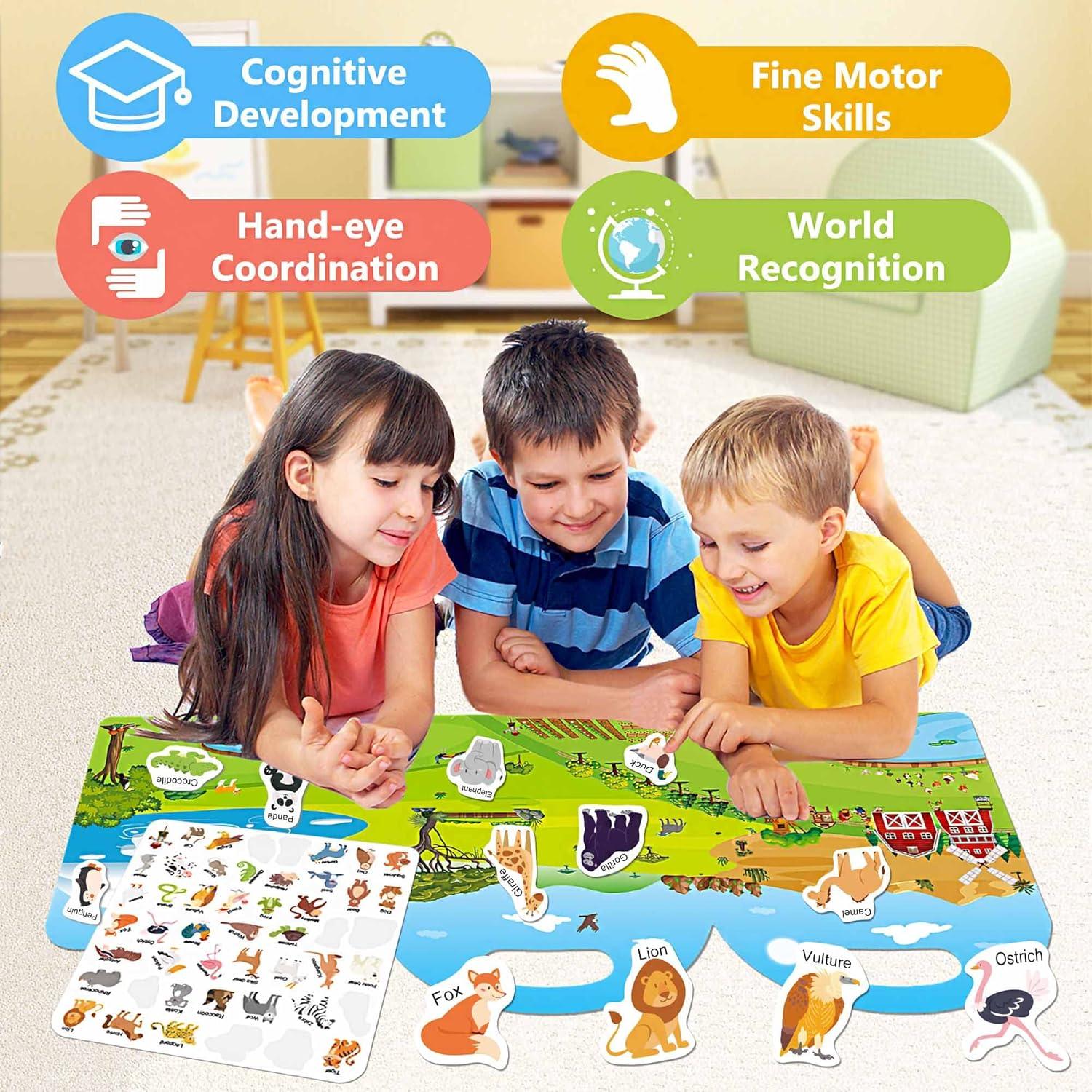 Libro de Pegatinas Reutilizables iGetooy para Niños 1-6 Años