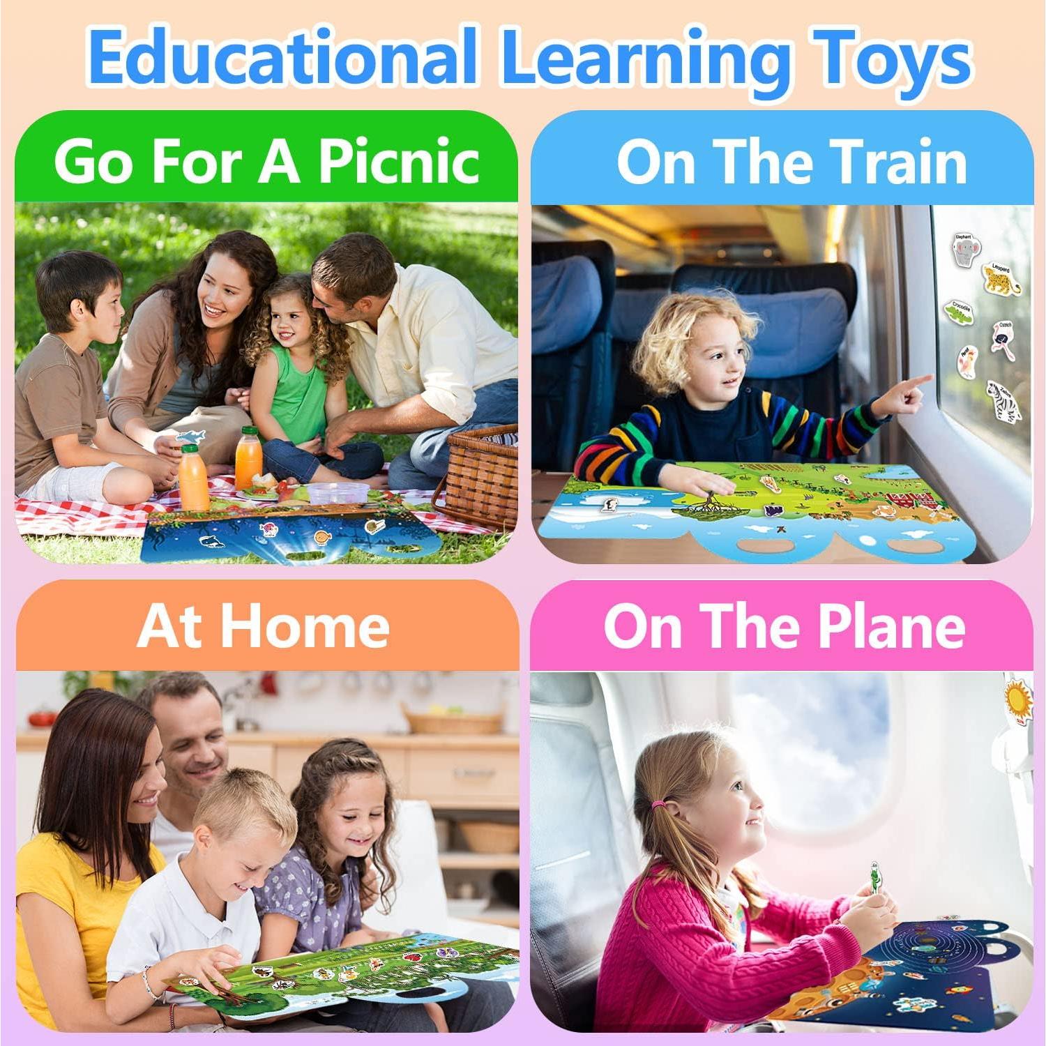 Libro de Pegatinas Reutilizables iGetooy para Niños 1-6 Años