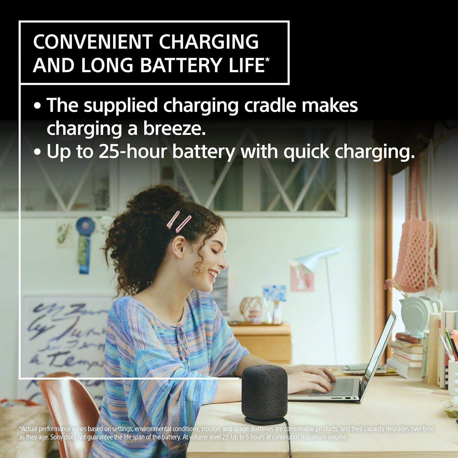 Altavoz Bluetooth Portátil Sony LinkBuds - Negro, 25h Batería