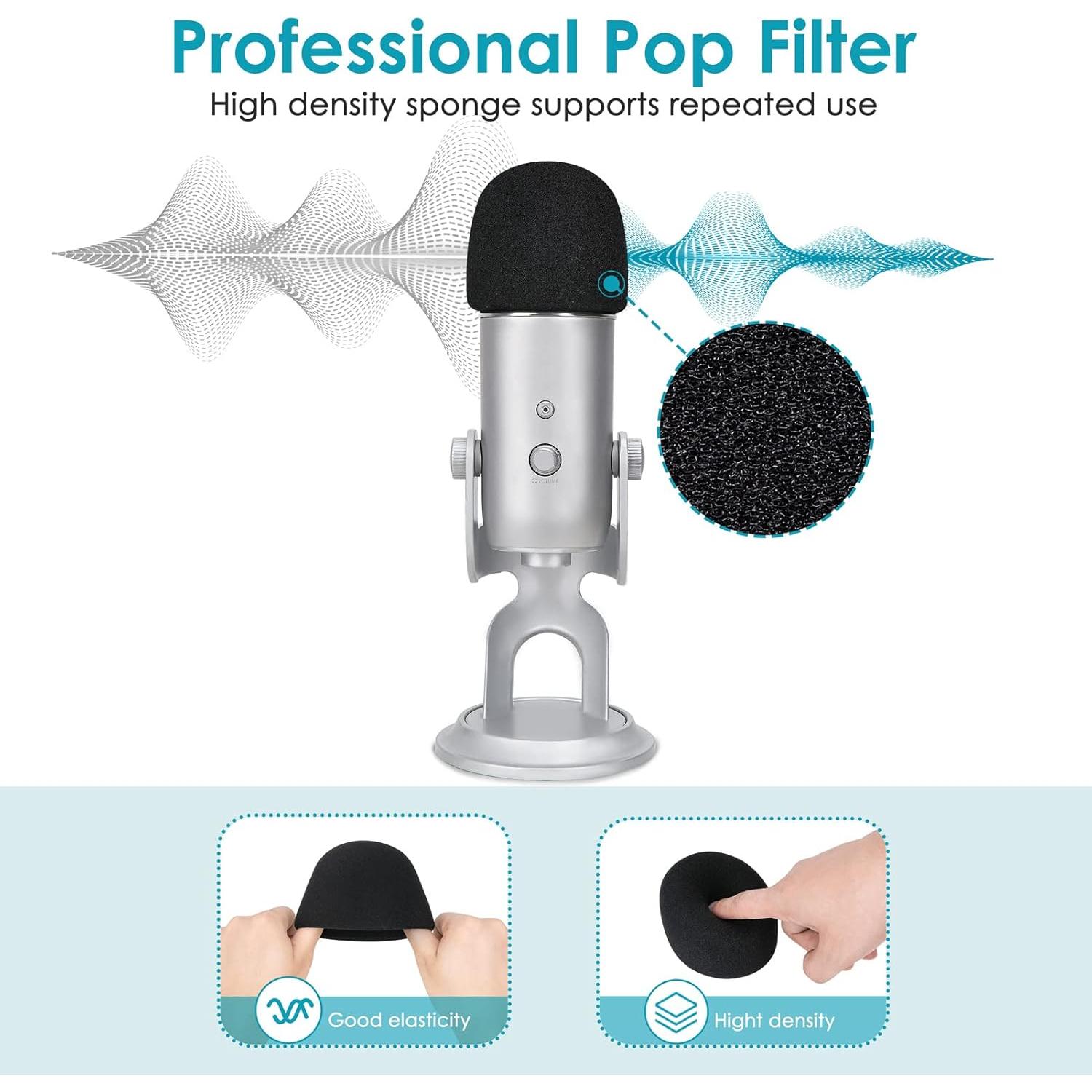 Soporte de Micrófono Blue Yeti YOUSHARES con Filtro Pop