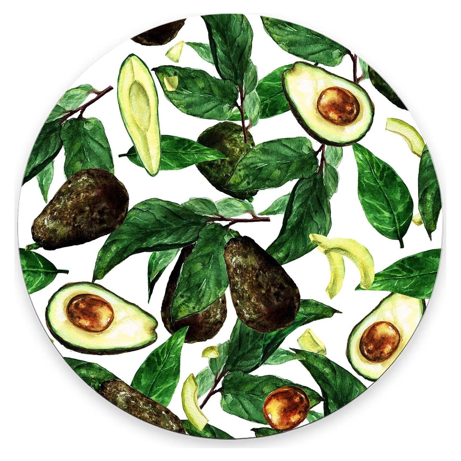 Alfombrilla de Ratón Redonda Nphuriy Aguacates 20.1x20.1 cm