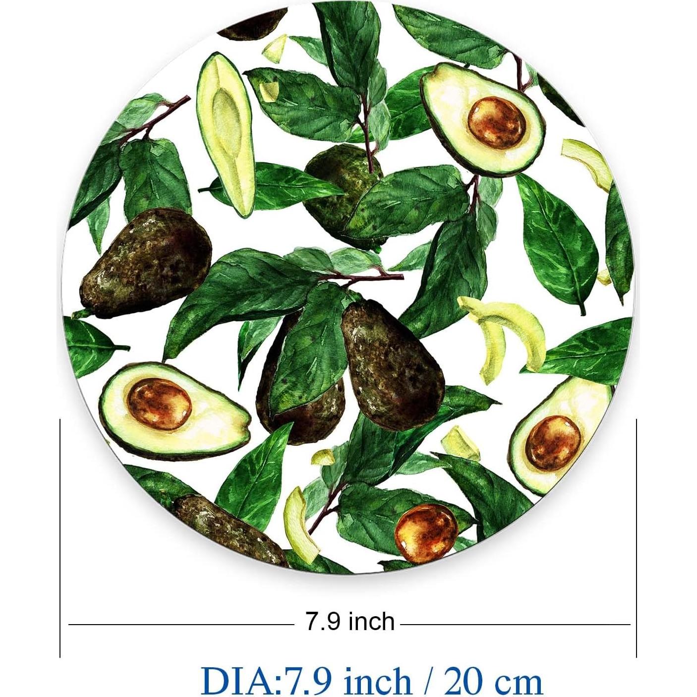 Alfombrilla de Ratón Redonda Nphuriy Aguacates 20.1x20.1 cm