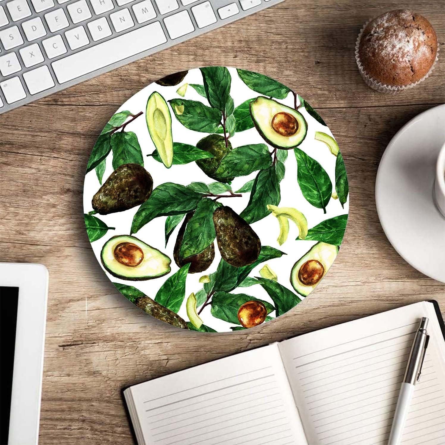 Alfombrilla de Ratón Redonda Nphuriy Aguacates 20.1x20.1 cm