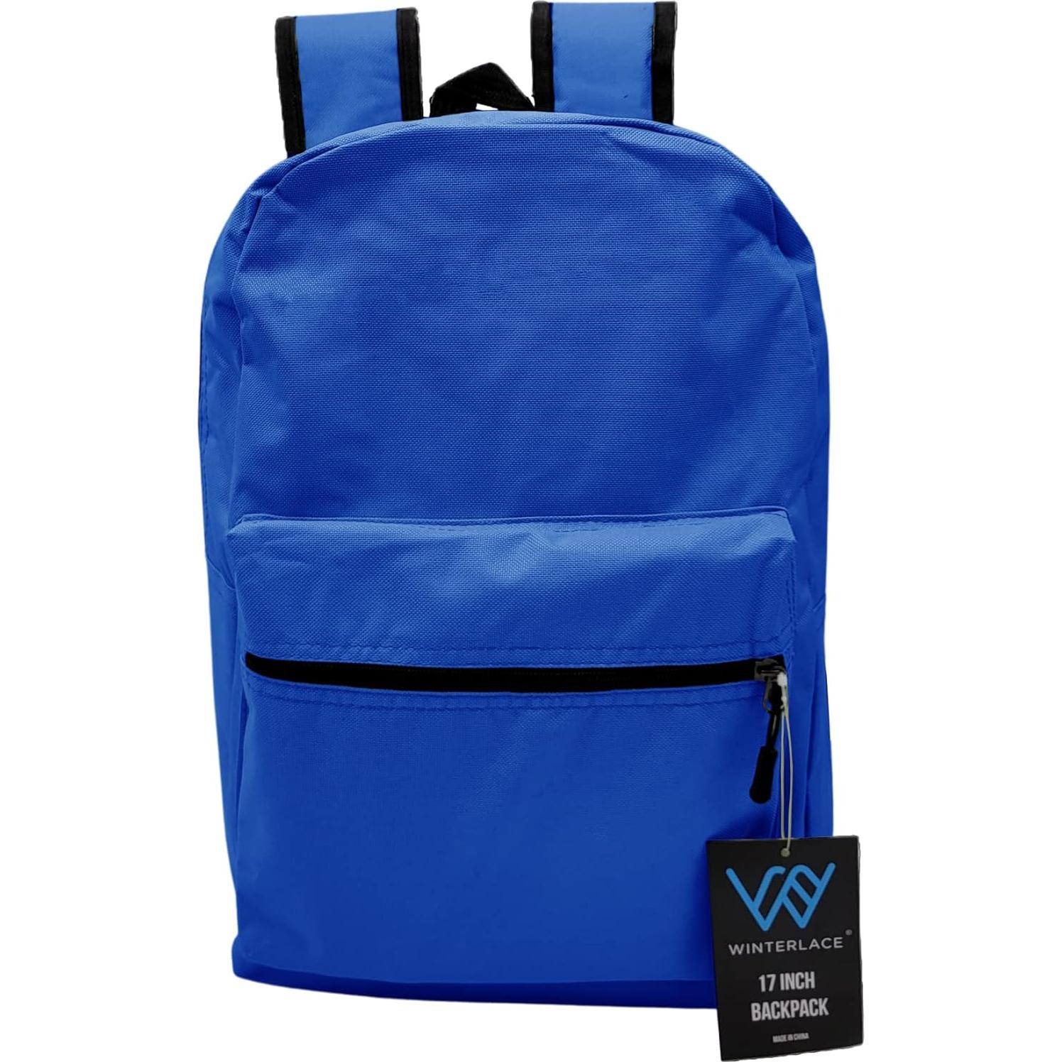 Paquete de 48 mochilas de 43 cm con cremallera - Colores surtidos