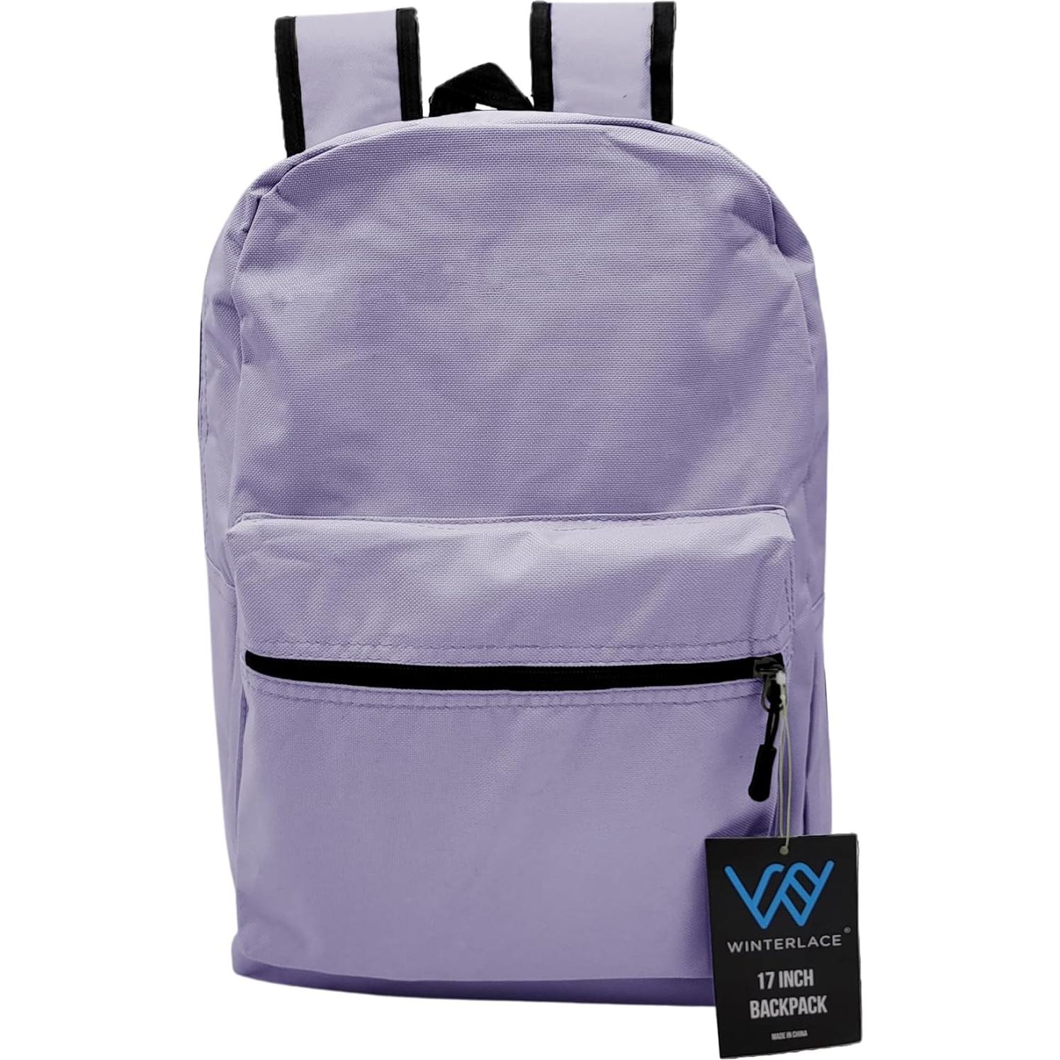 Paquete de 48 mochilas de 43 cm con cremallera - Colores surtidos