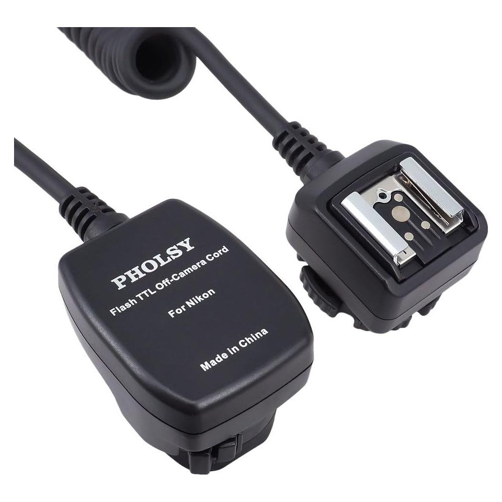 Cable de sincronización de flash PHOLSY TTL para Nikon - 2 m