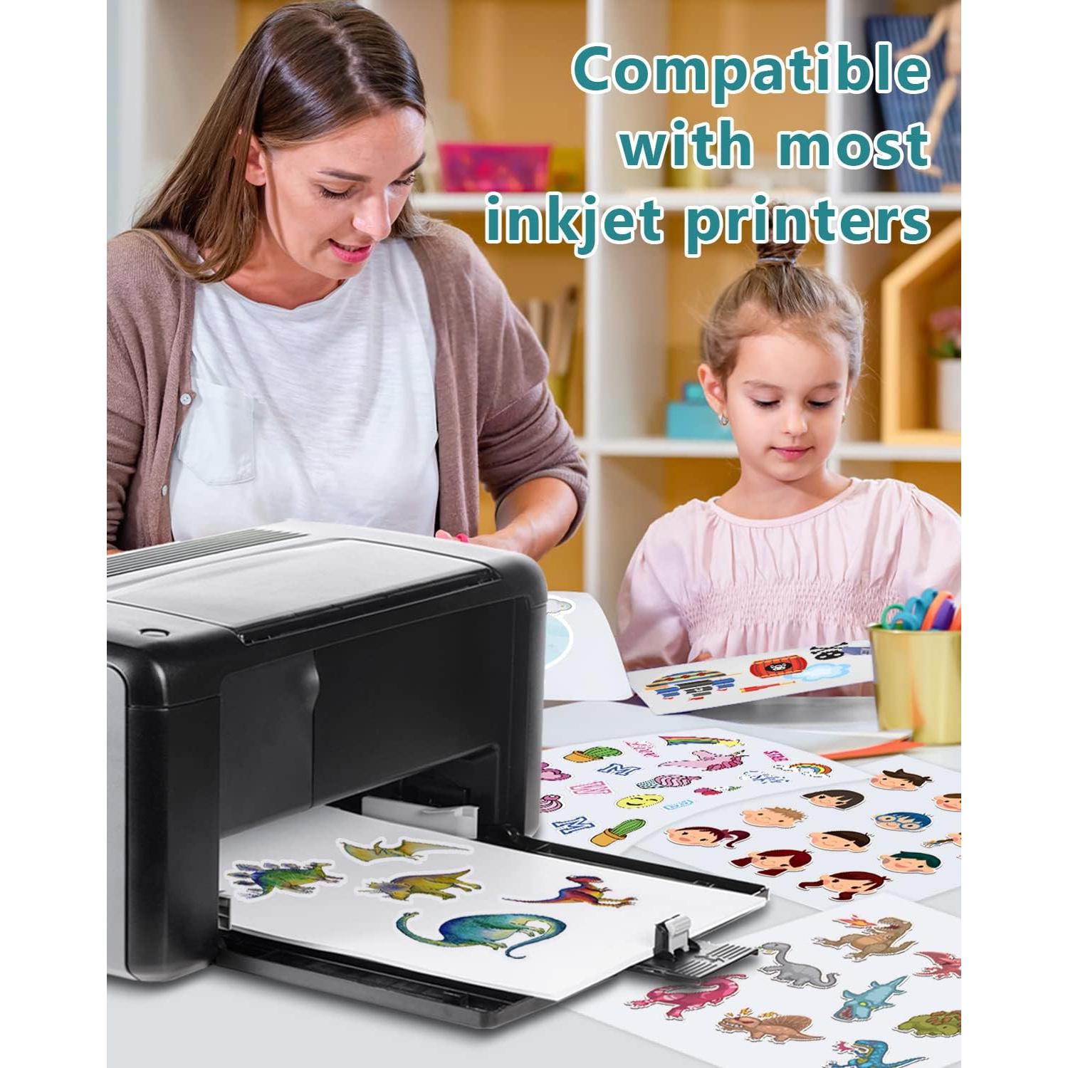 Papel de Etiquetas de Vinilo Mate Gwybkq 30 Hojas 21x28 cm