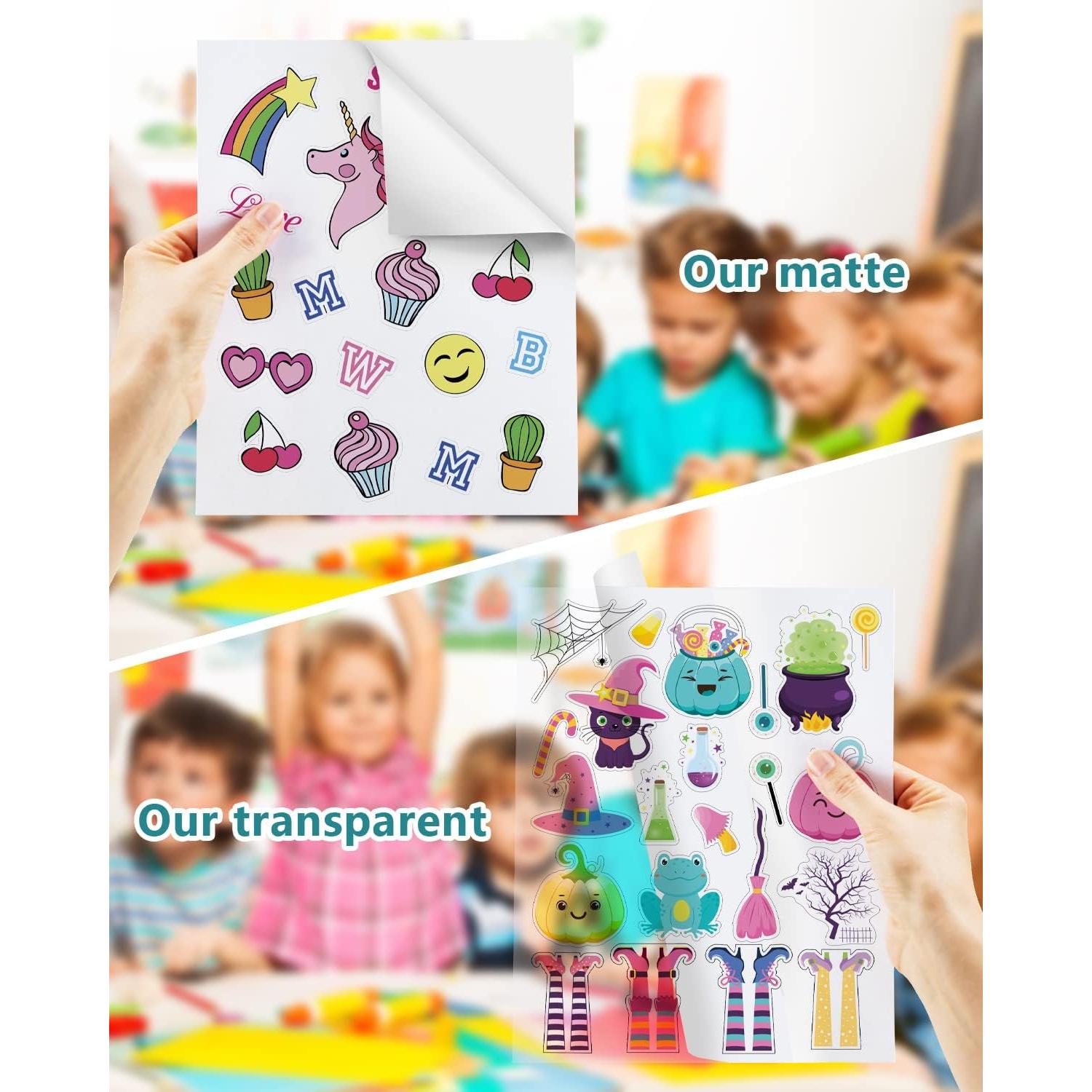 Papel de Etiquetas de Vinilo Mate Gwybkq 30 Hojas 21x28 cm