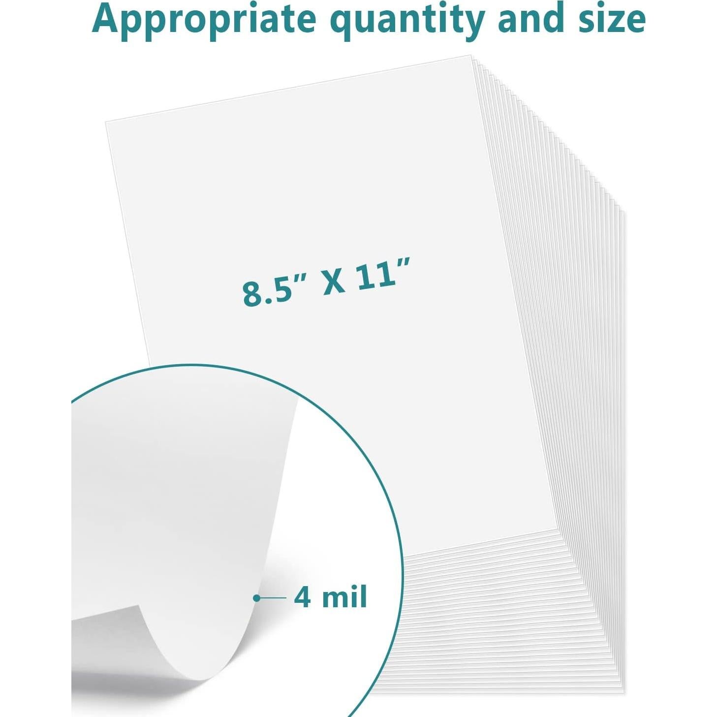 Papel de Etiquetas de Vinilo Mate Gwybkq 30 Hojas 21x28 cm