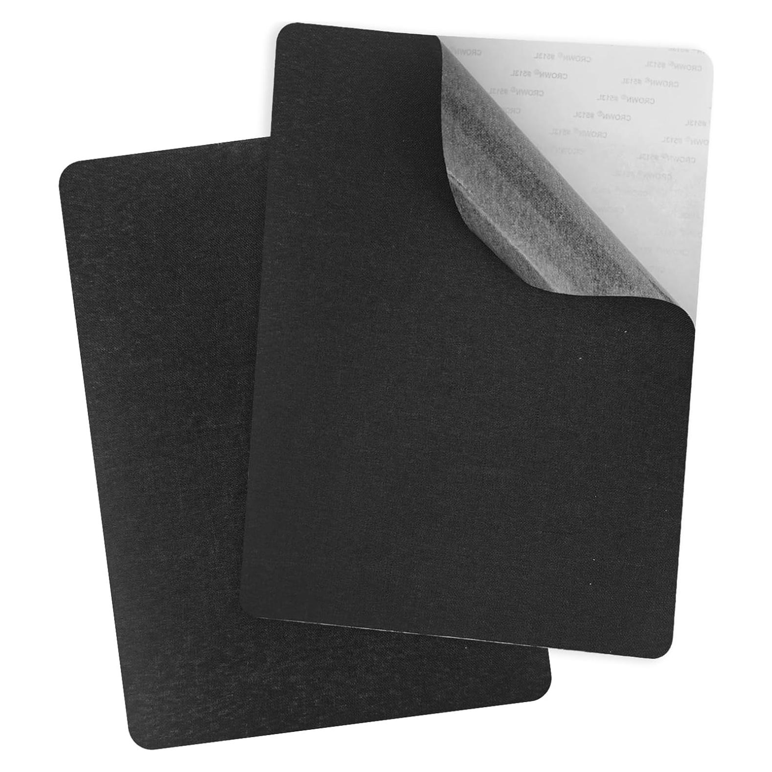 Parches de Tela Autoadhesivos FR 2 Pcs 20.3 x 27.9 cm Negro