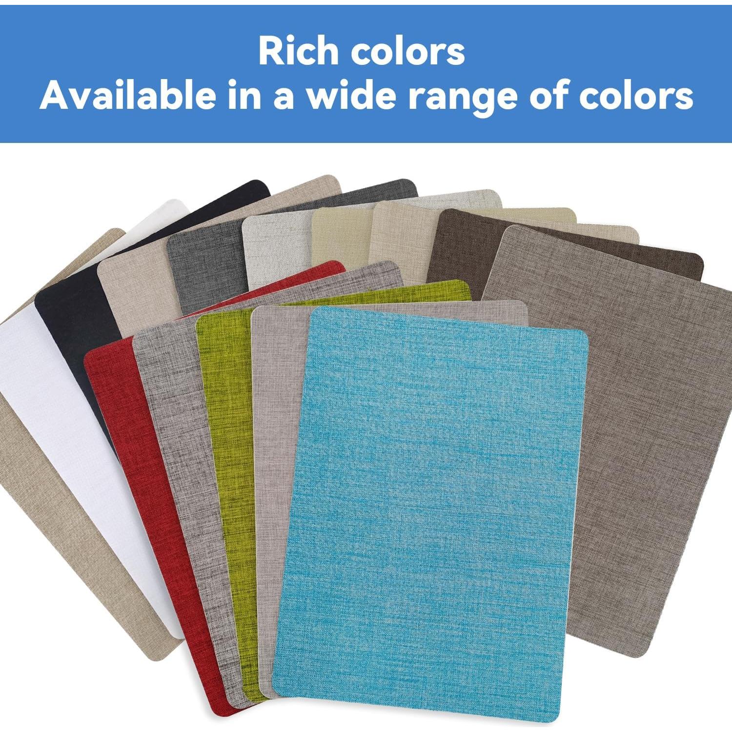 Parches de Tela Autoadhesivos FR 2 Pcs 20.3 x 27.9 cm Negro