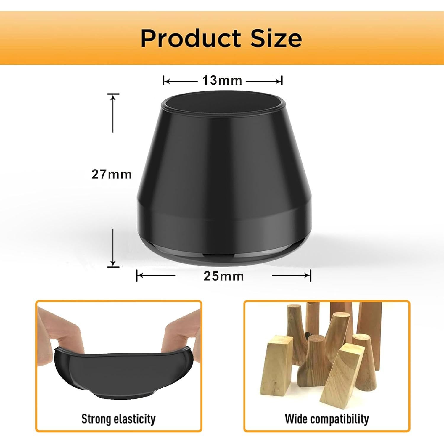 Deslizadores de Muebles CHWM 24 PCS para Alfombra 17-22mm