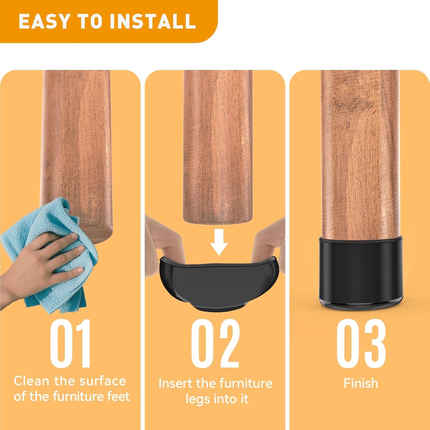 Deslizadores de Muebles CHWM 24 PCS para Alfombra 17-22mm