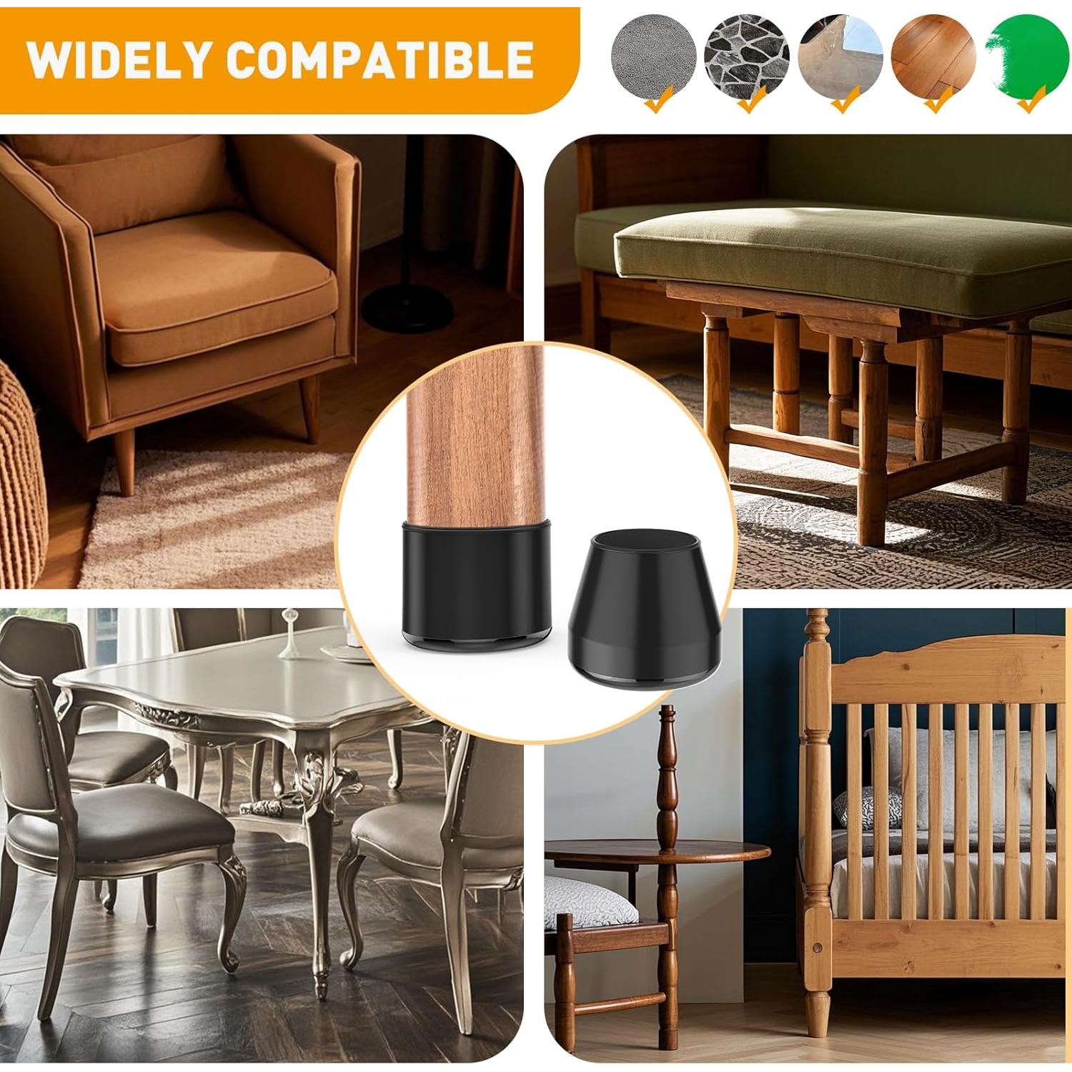 Deslizadores de Muebles CHWM 24 PCS para Alfombra 17-22mm