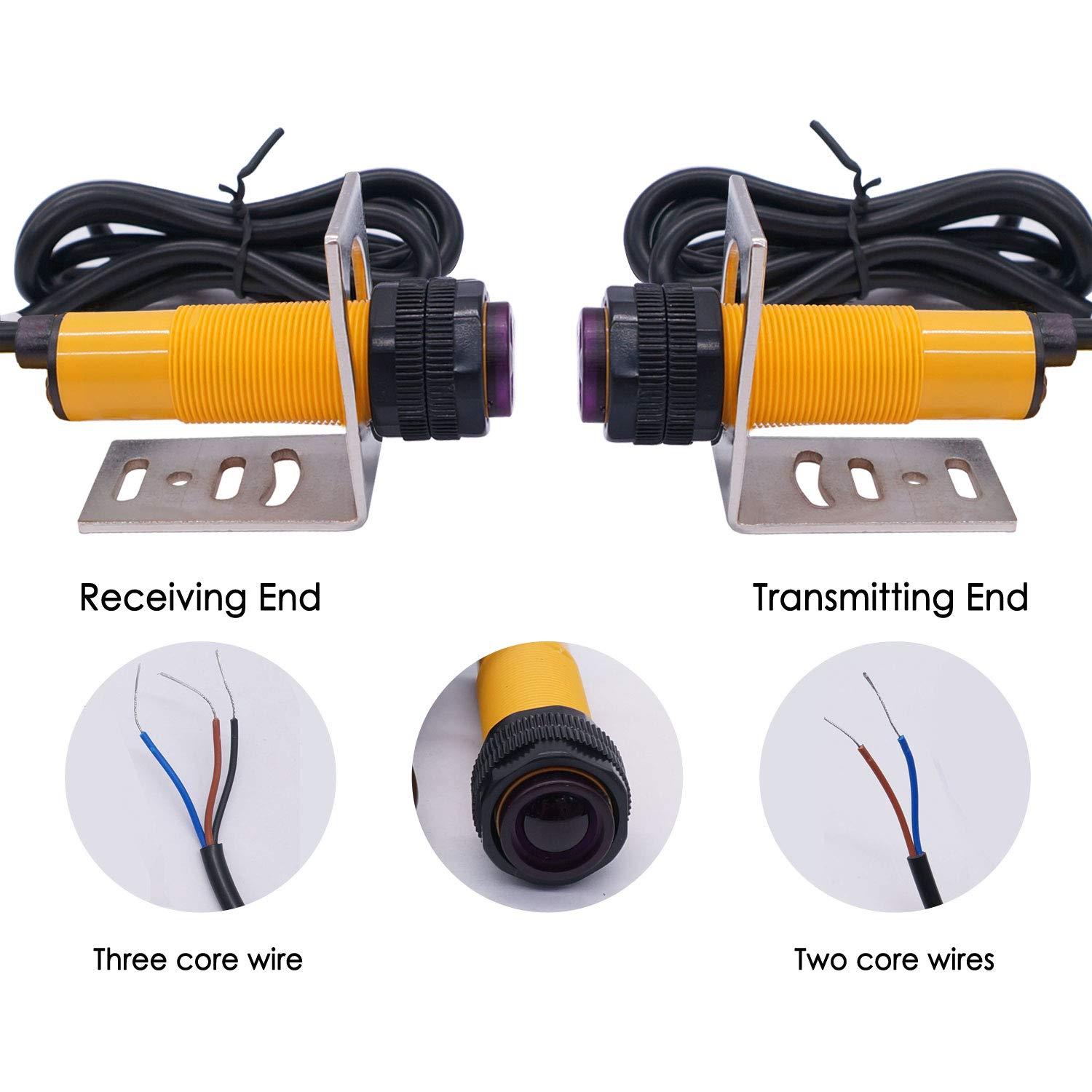 Interruptor Fotoeléctrico Taiss E3F-5DN1 Infrarrojo 5m NPN NO