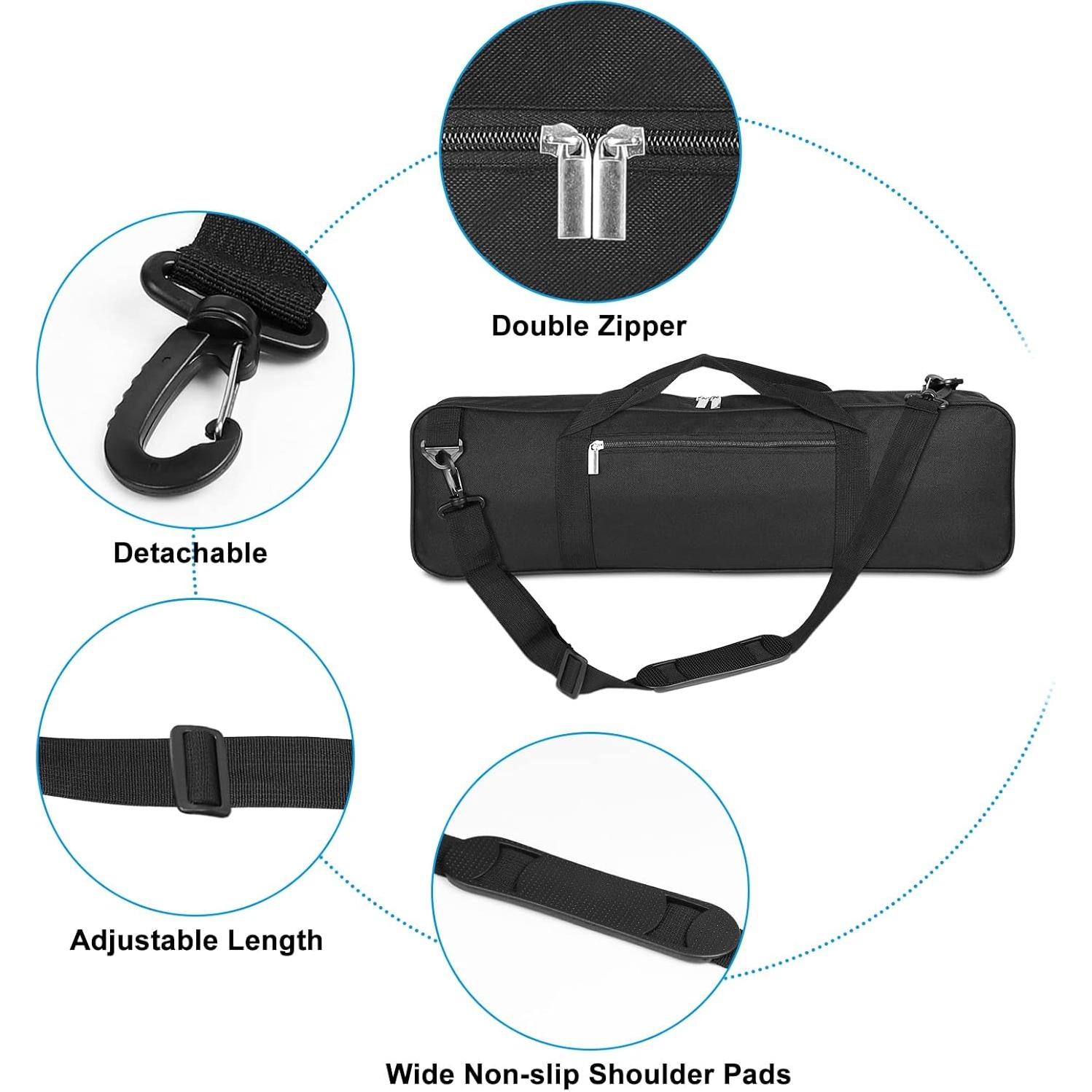 Bolsa de Ajedrez LEAP Negra con Compartimentos 59.69x8.89x17.4 cm