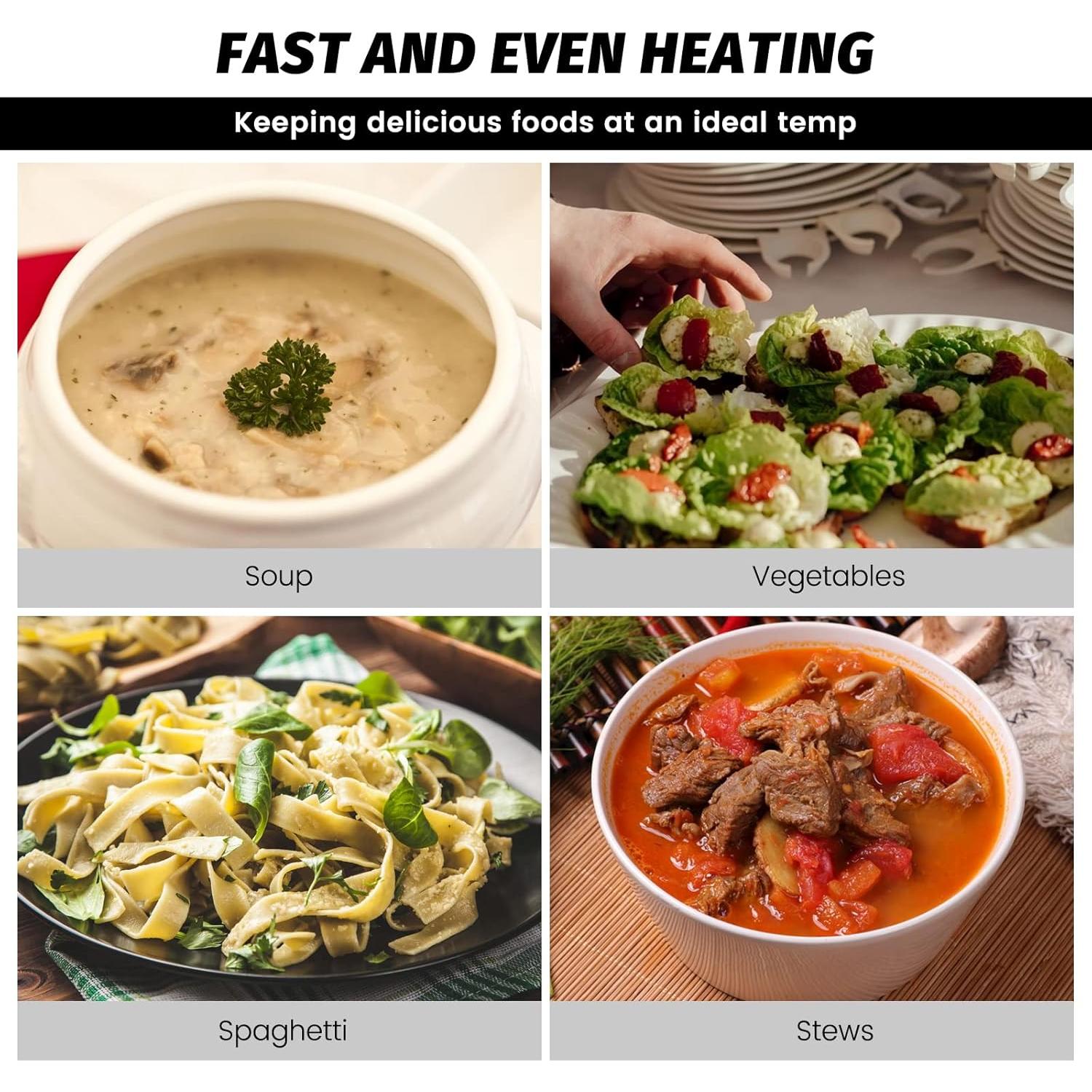 Calentador de Comida Comercial EASYROSE 1200W 53.9x33.8cm