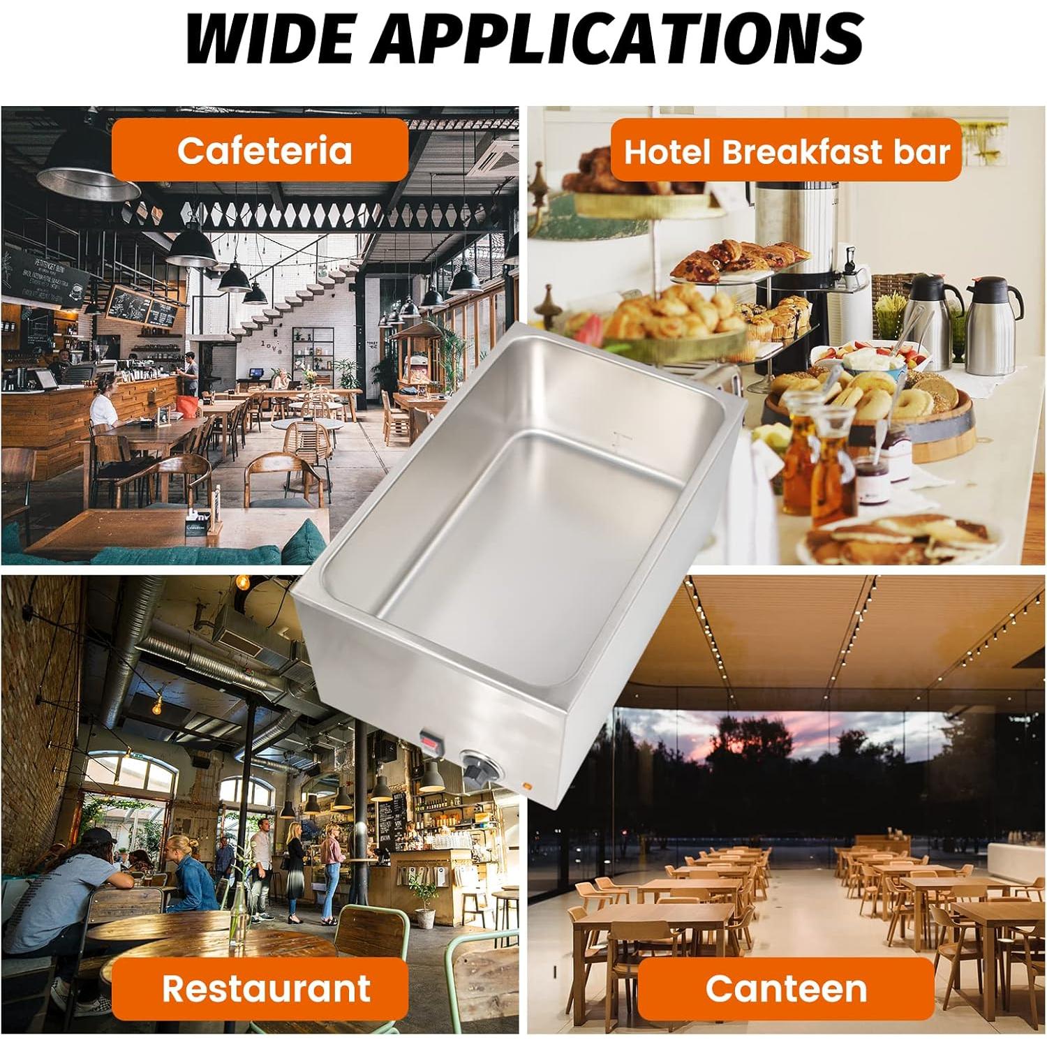 Calentador de Comida Comercial EASYROSE 1200W 53.9x33.8cm