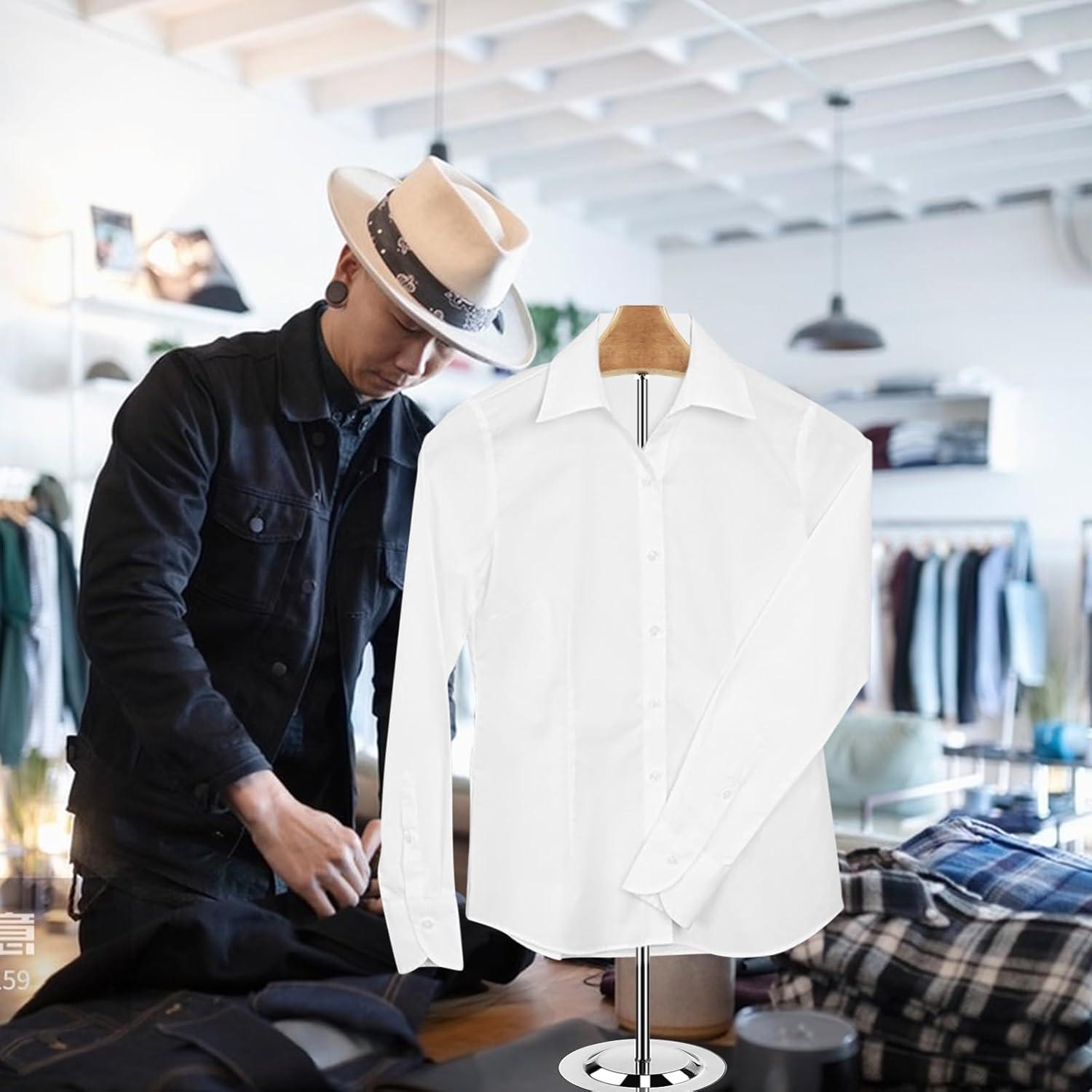 Soporte de Exhibición de Camisetas Ajustable Hlimior 43-79 cm