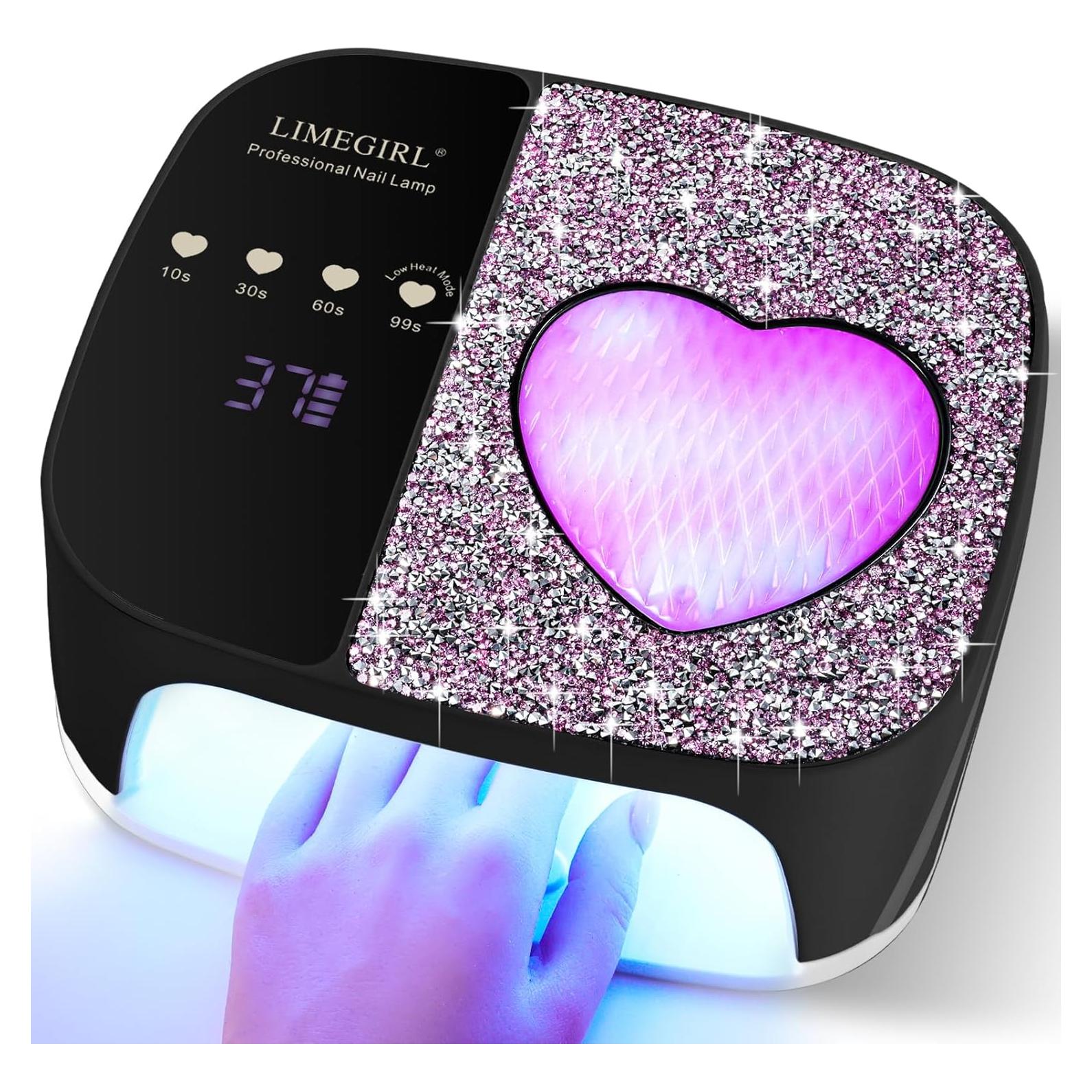 Secador de Uñas Portátil LimeGirl UV LED 72W Negro