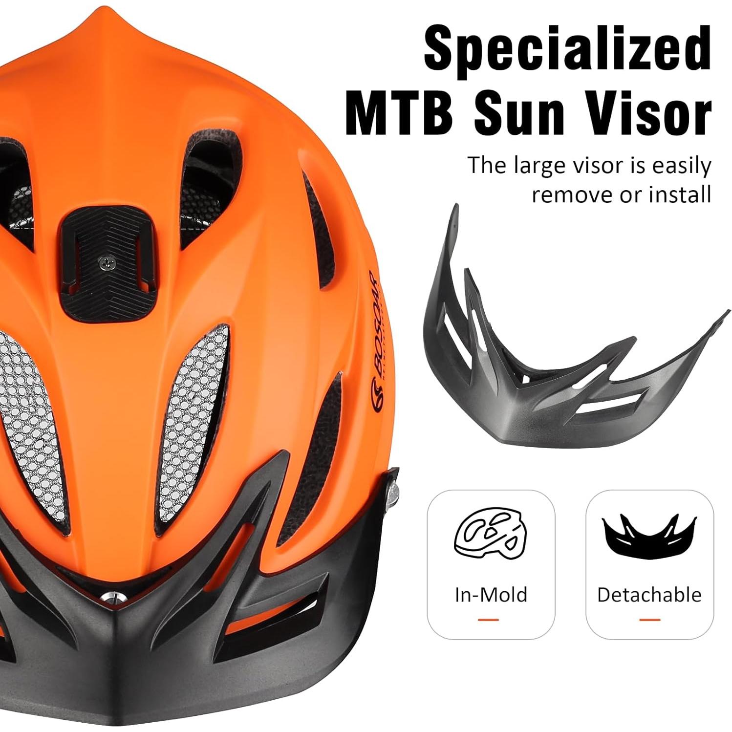 Casco de Bicicleta Bosoar GH-17 Naranja Ajustable 55-61 cm