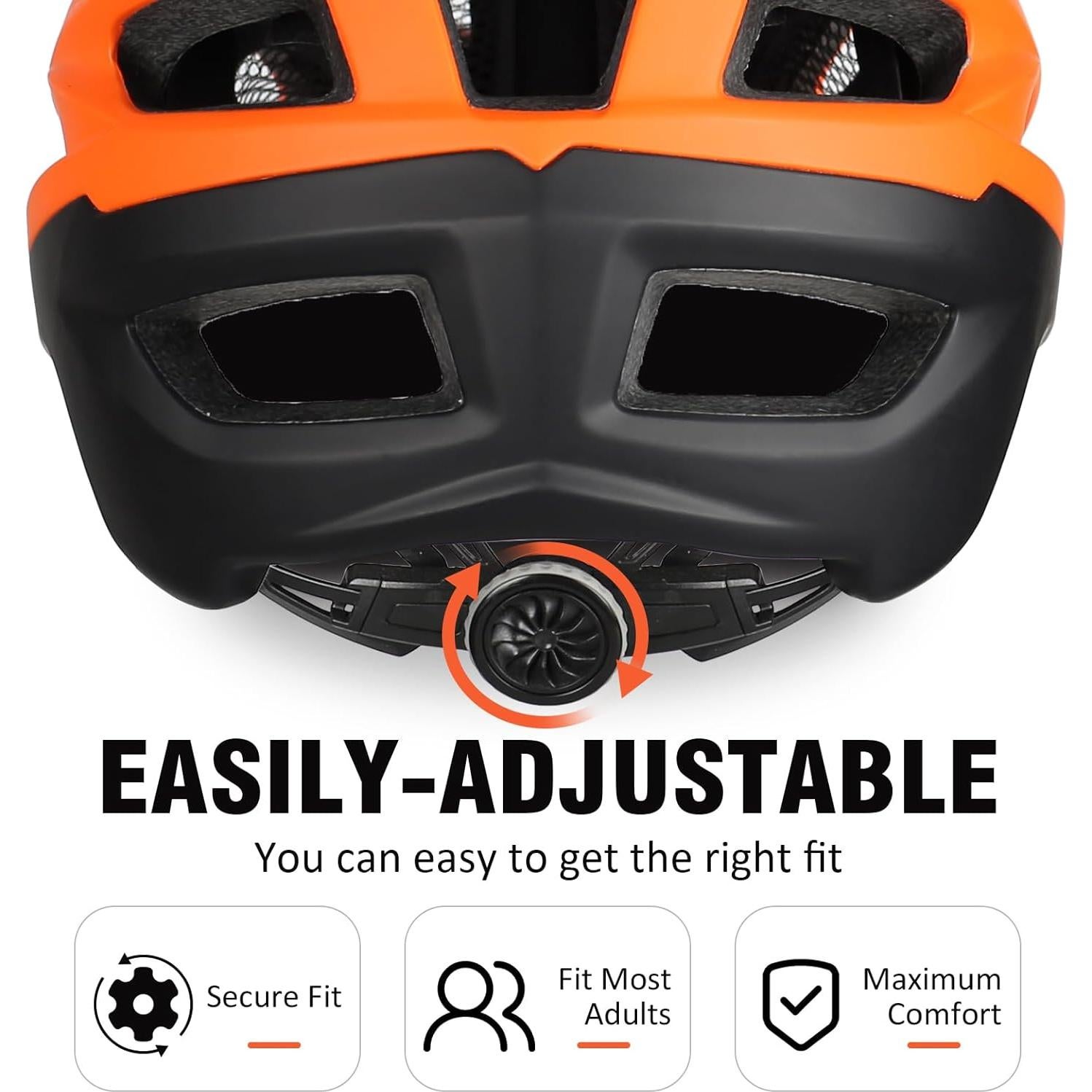 Casco de Bicicleta Bosoar GH-17 Naranja Ajustable 55-61 cm