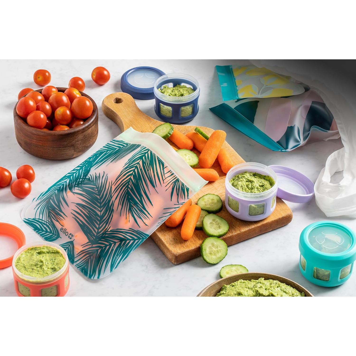 Contenedores de Condimentos Reutilizables Ello 4oz 4 Piezas