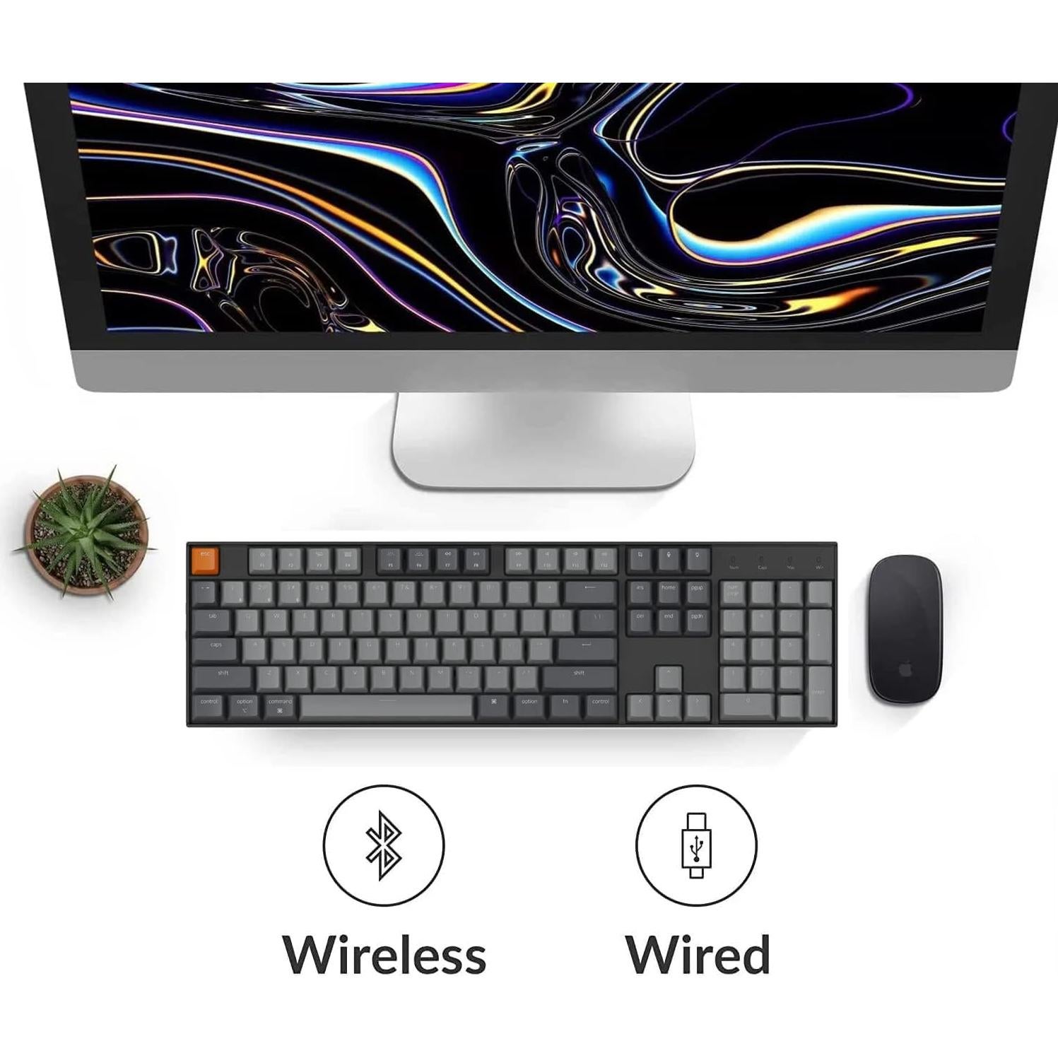 Teclado Mecánico Inalámbrico Keychron K10 104 Teclas Gateron Marrón