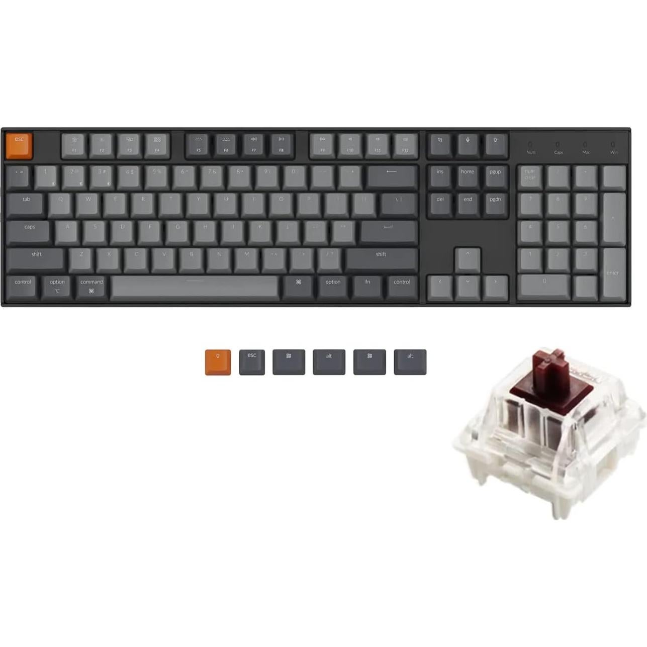 Teclado Mecánico Inalámbrico Keychron K10 104 Teclas Gateron Marrón